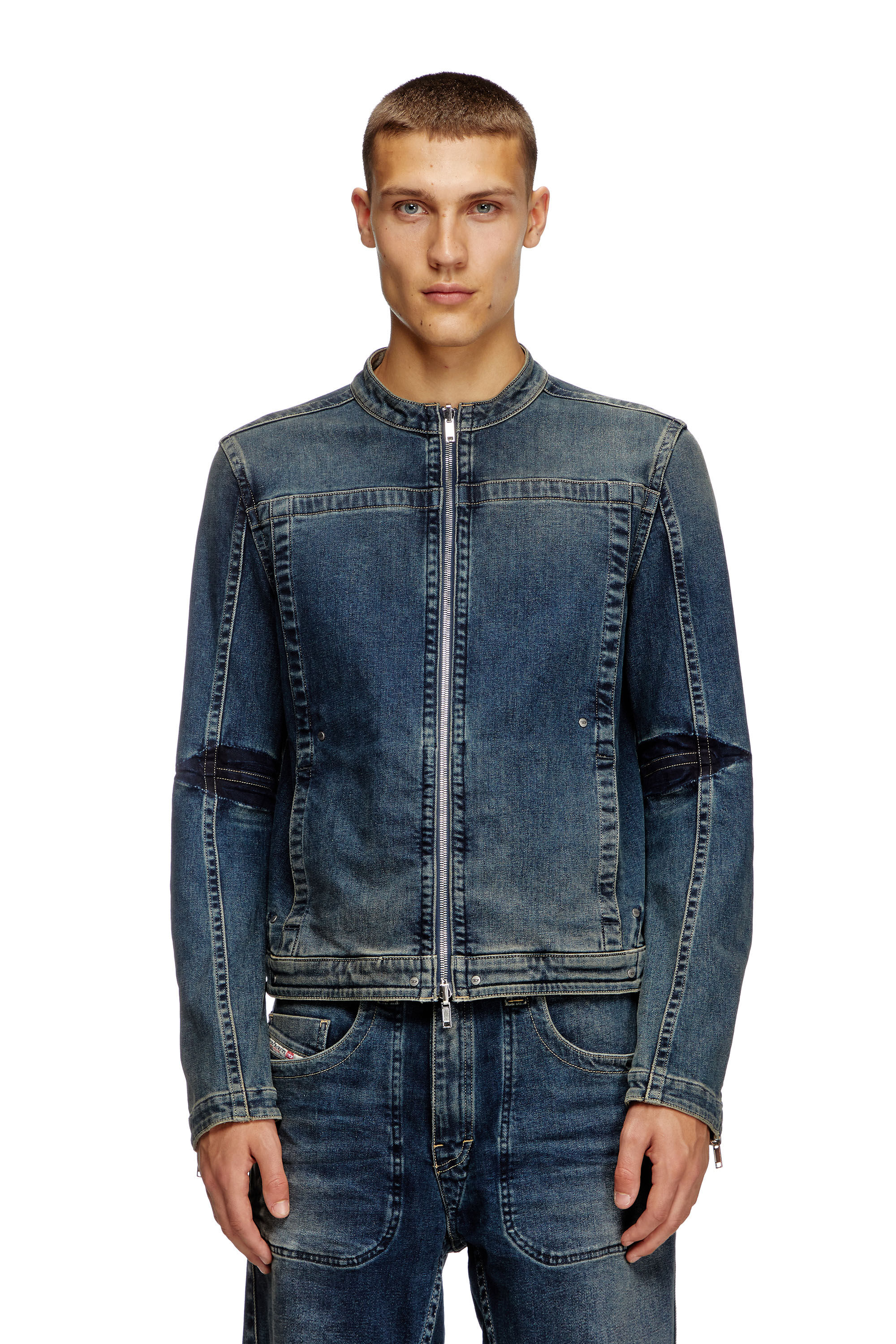 ジャケット・アウター blurhms Drill Chambray Motorcycle Jacket blurhms Drill Chambray Motorcycle Jacket