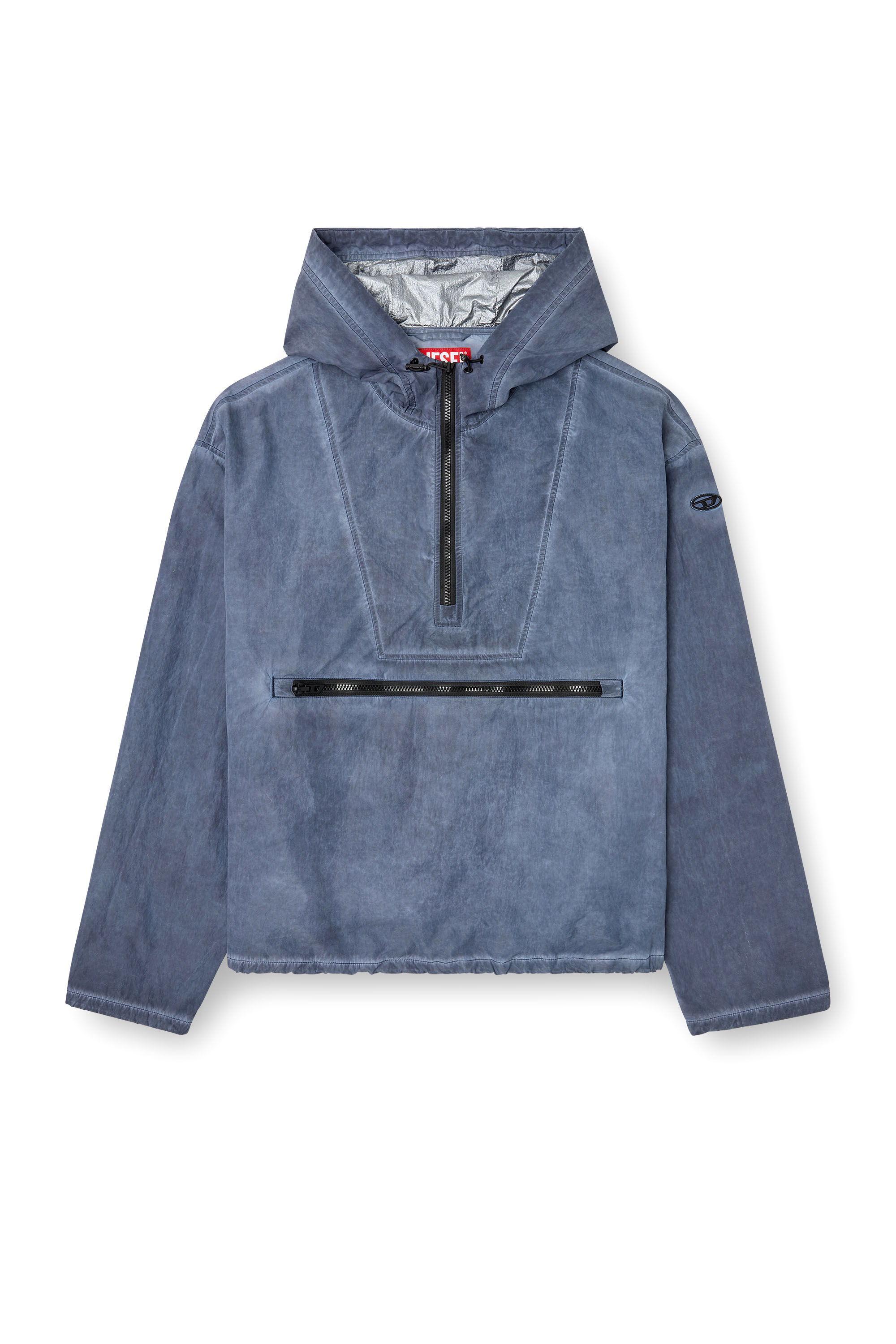 Diesel - J-NOODE-A, Man's Packable hooded anorak jacket in Blue - 2