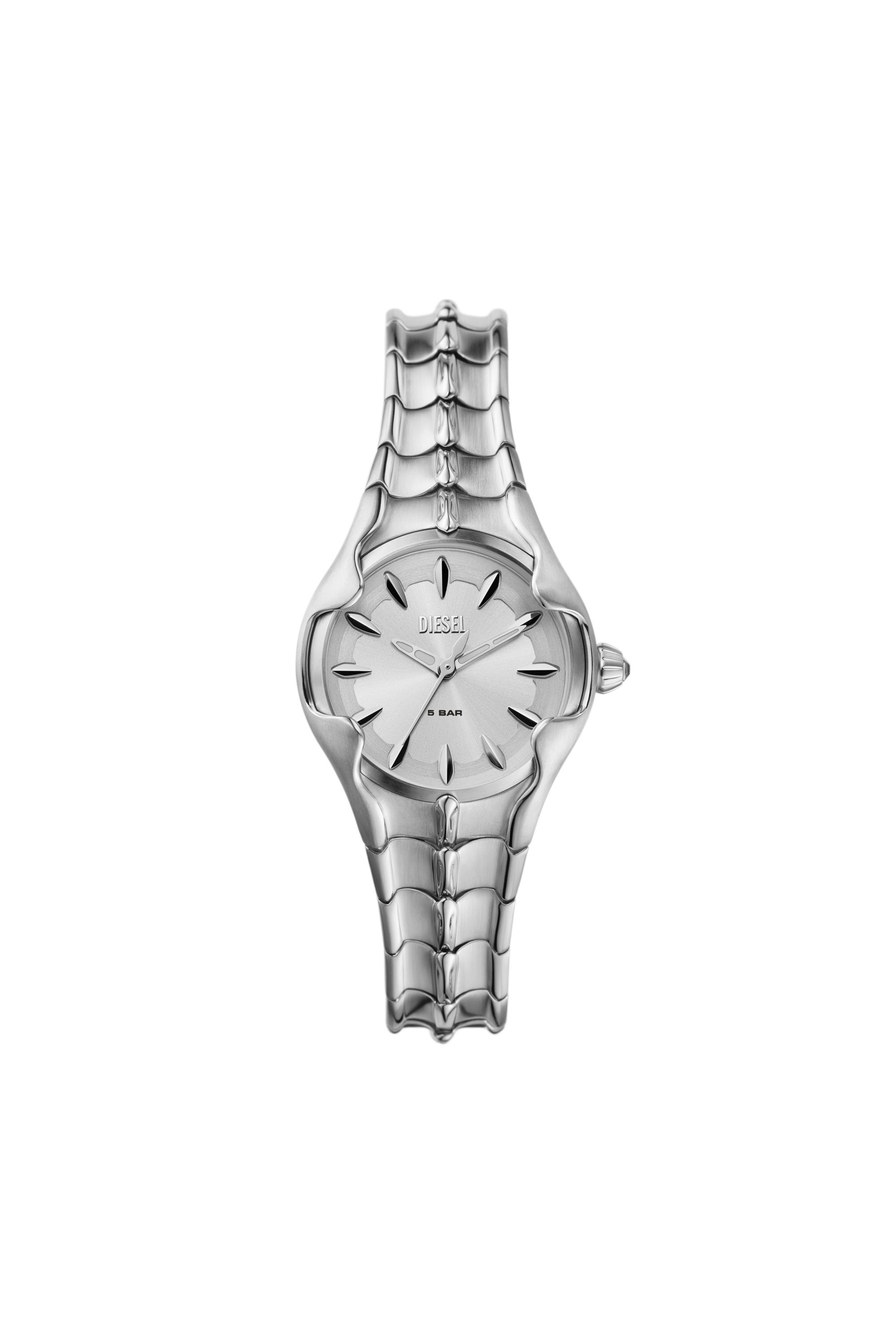 高品質の激安 three-hand Vert Women's stainless Diesel | Silver | watch steel 時計