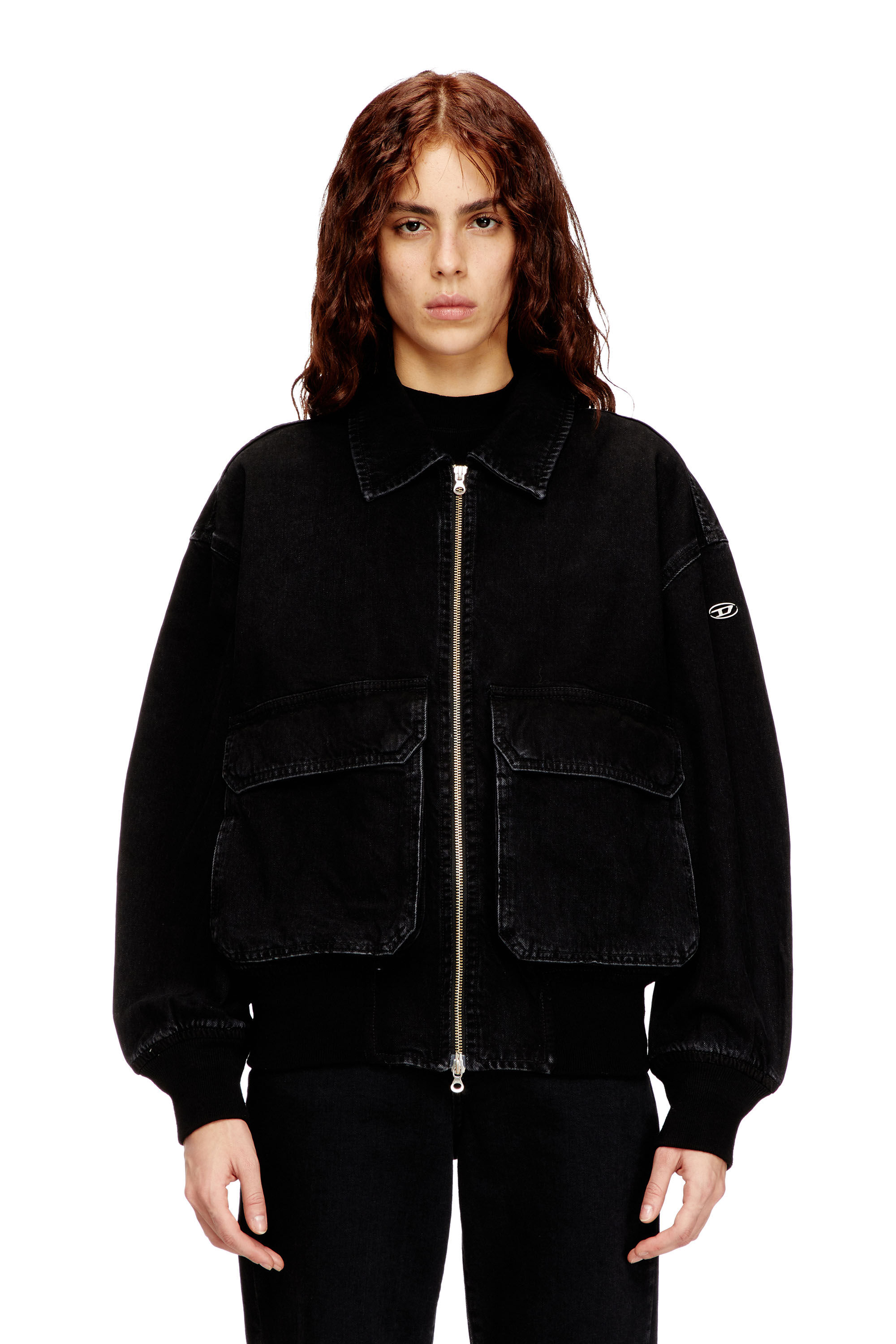 Women's Jacket in denim | Black | Diesel