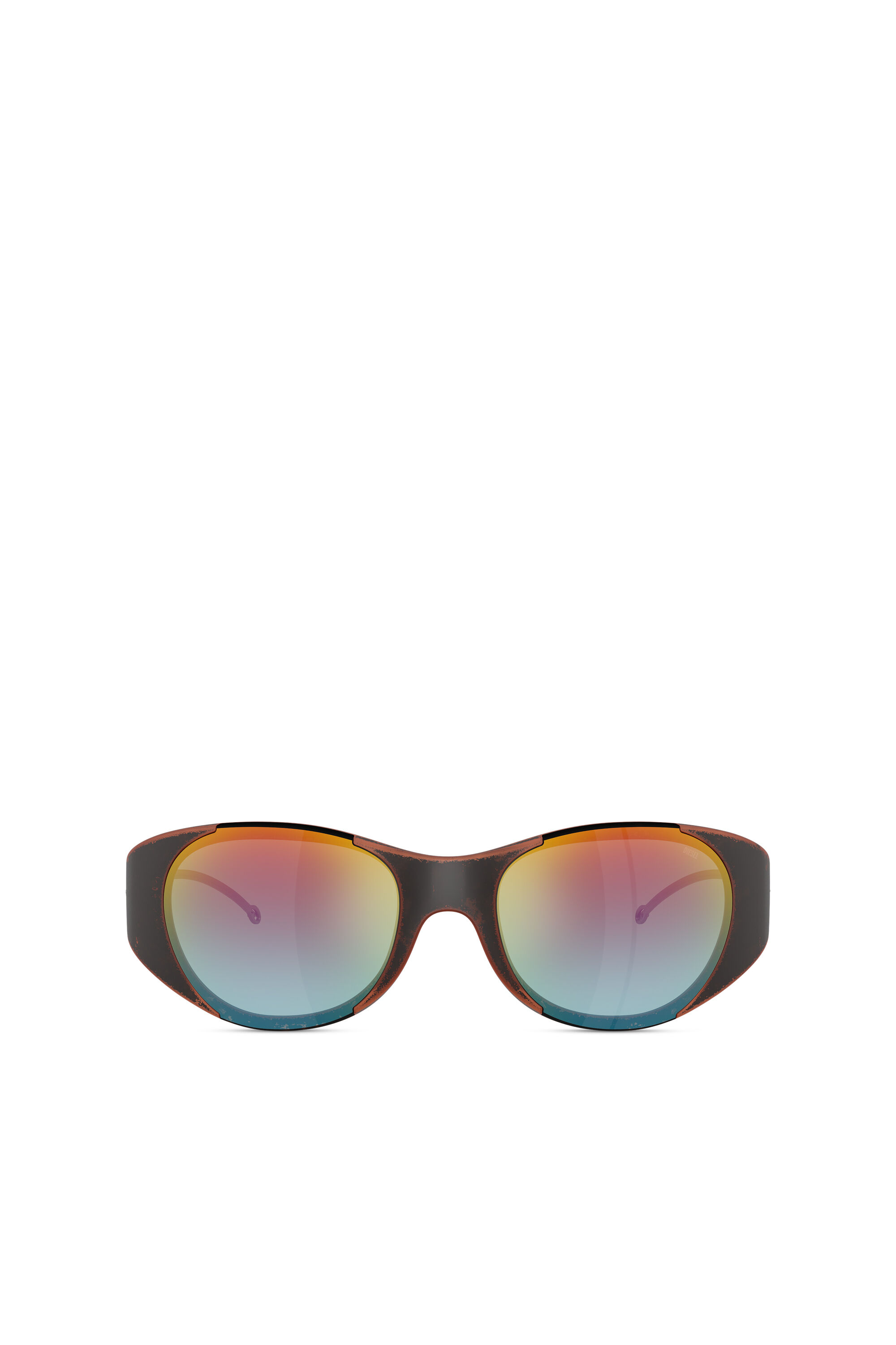 Diesel - 0DL3003, Unisex's Iconic oval sunglasses in Orange/Grey - 1