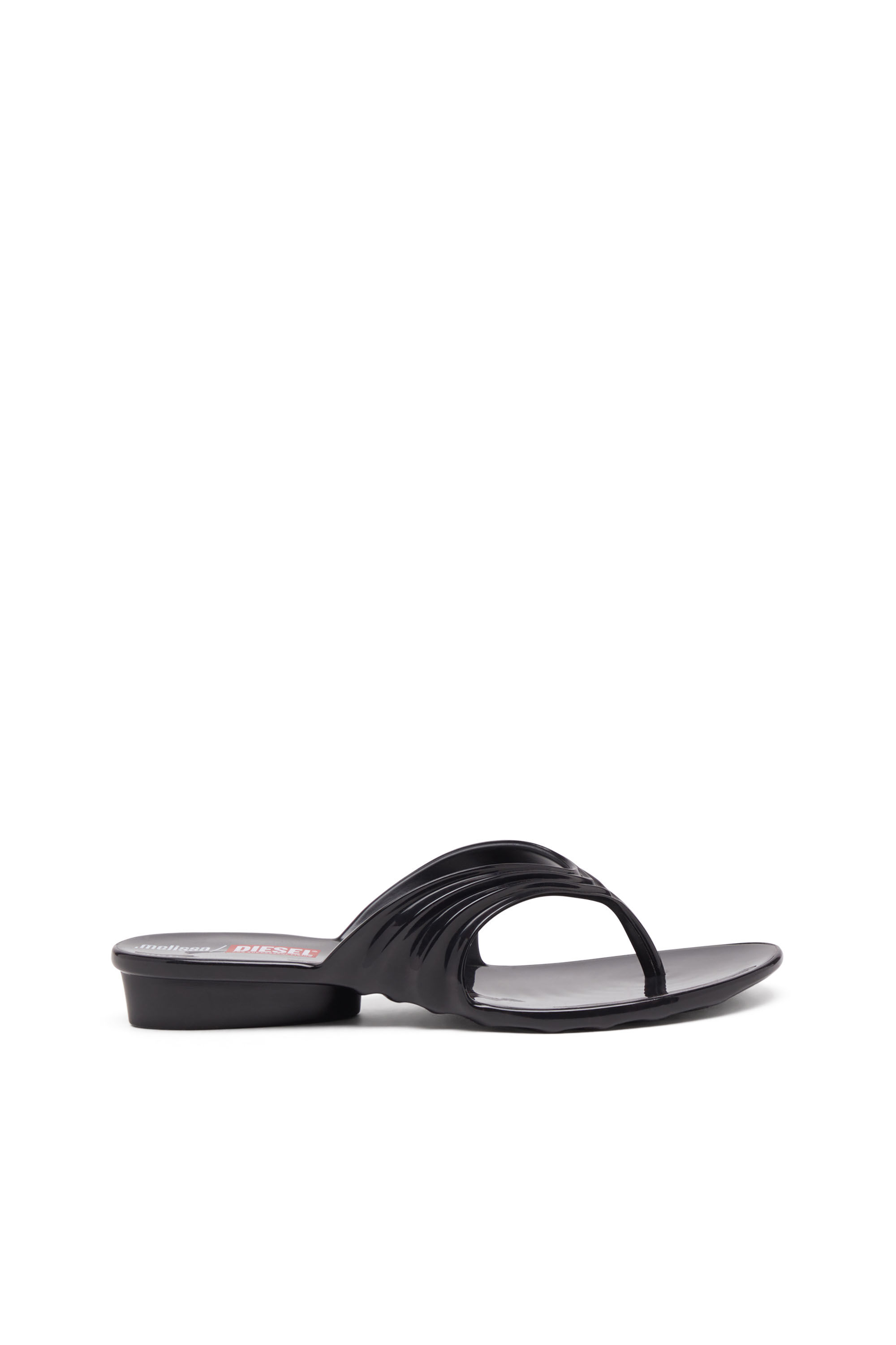 Women's Sculptural flip-flops in Melflex® | Black | Diesel