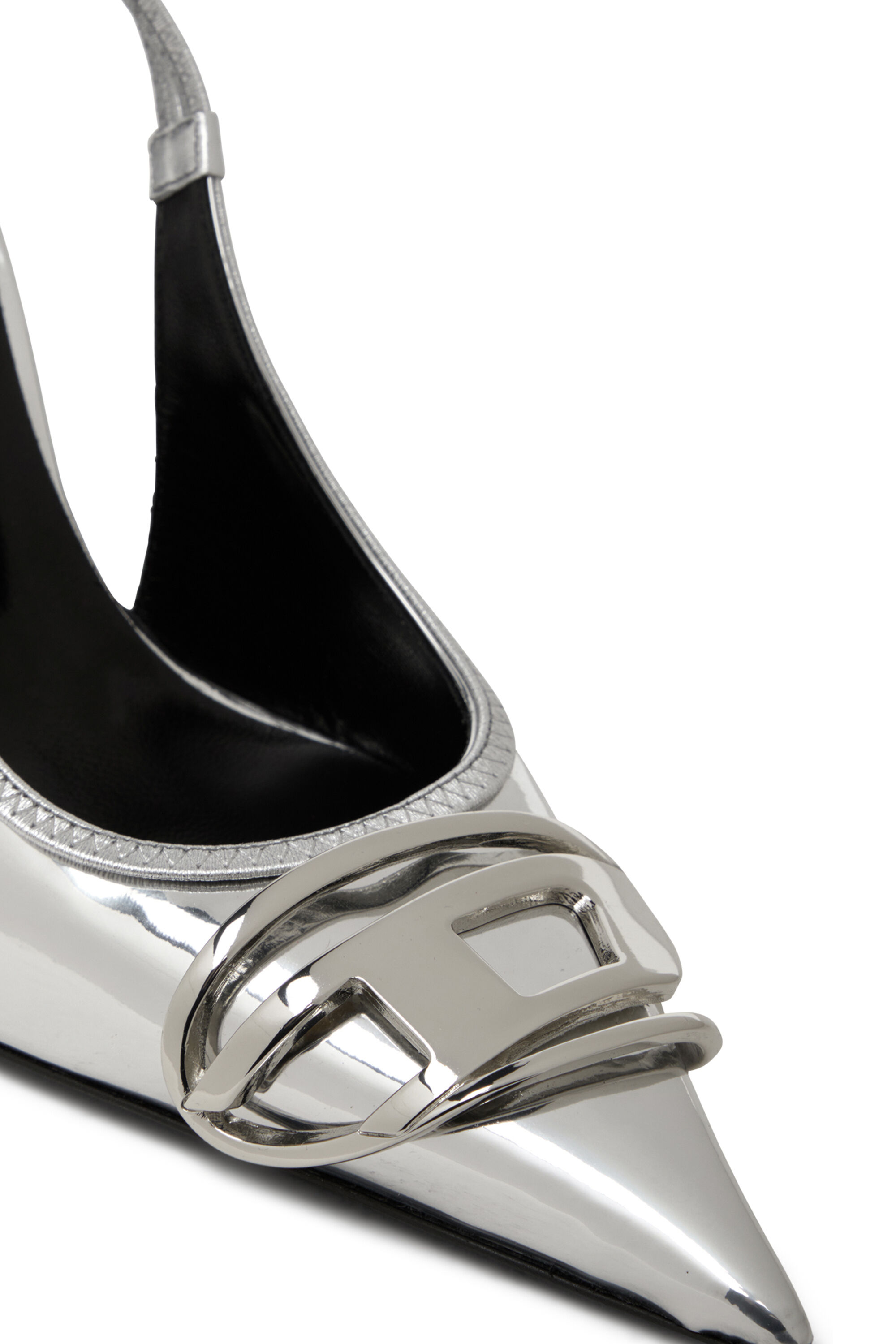 Women's D-Venus-Slingback pumps with mirror finish | Silver | Diesel