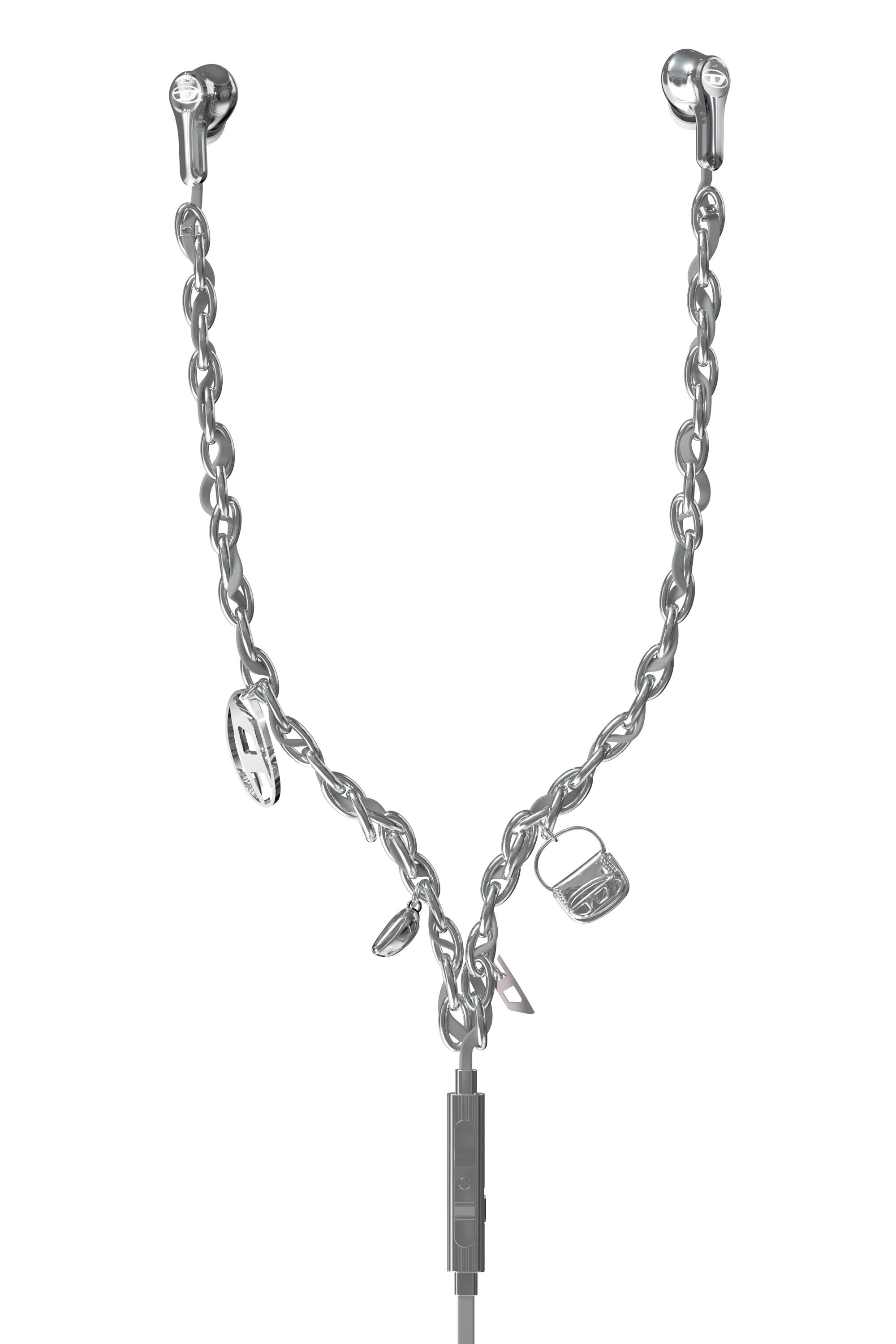 Women's Wired Earbuds and charms | Silver | Diesel