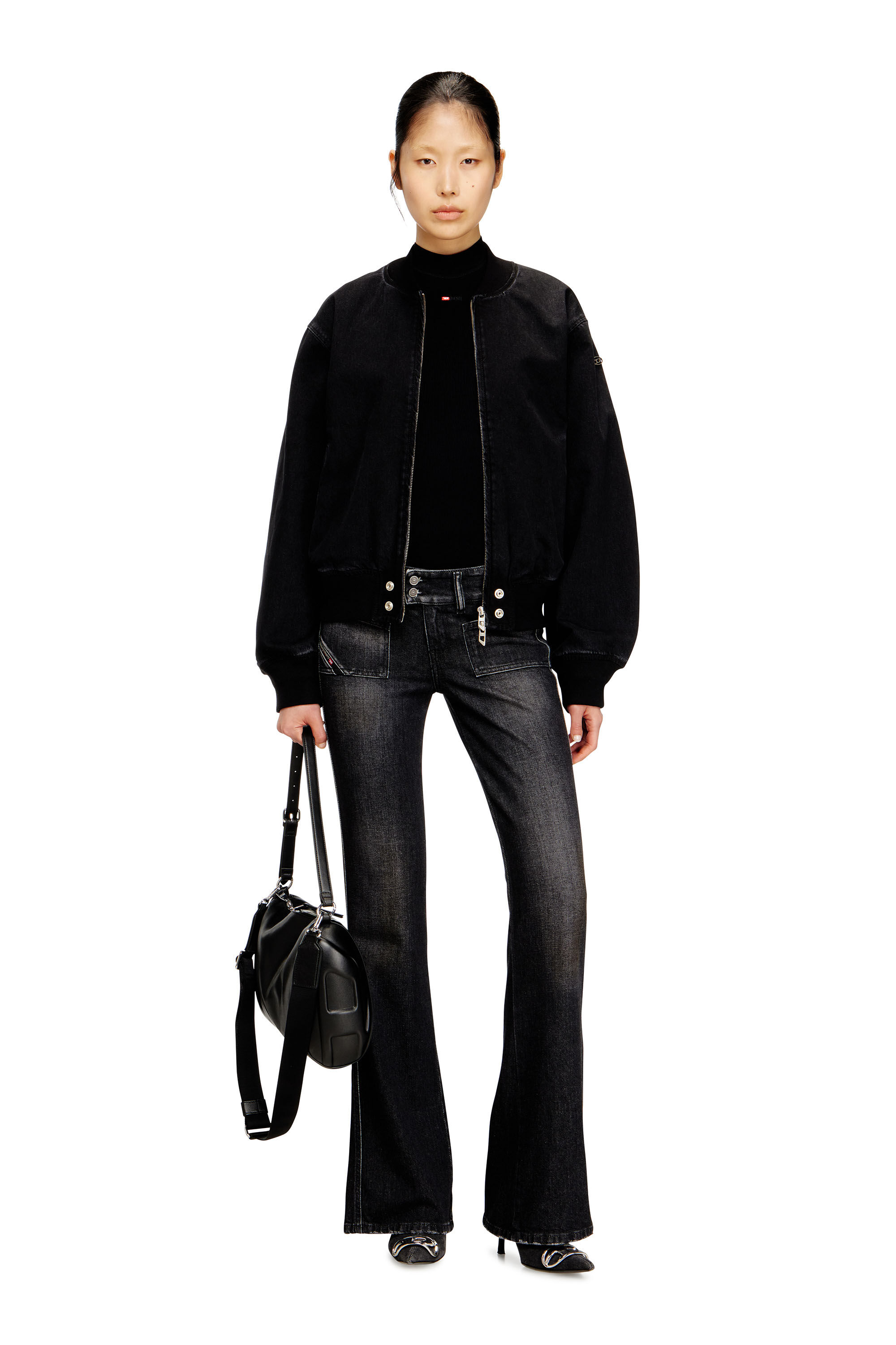Women's Bomber jacket in denim | Black | Diesel