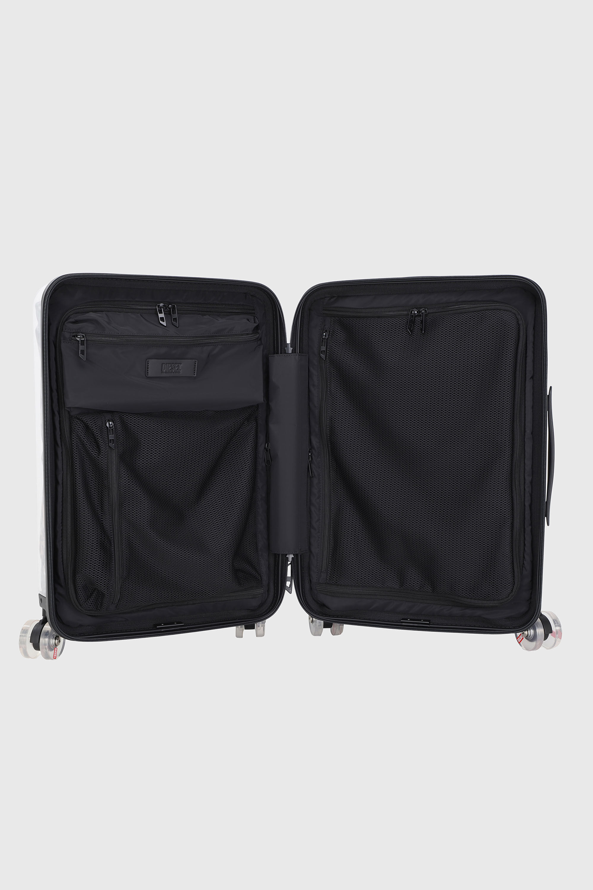 Diesel - LU0036 HARD LUGGAGE - DSL009, Unisex's Transparent logo suitcase size S in Grey/Pink - 3
