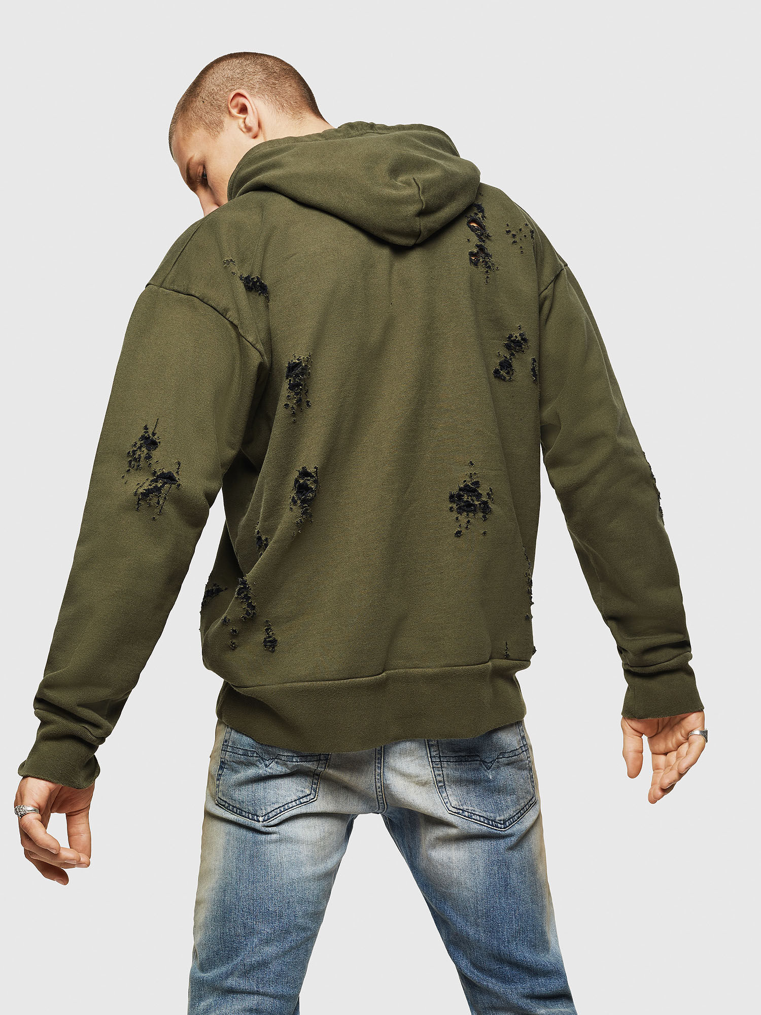 diesel hoodie green