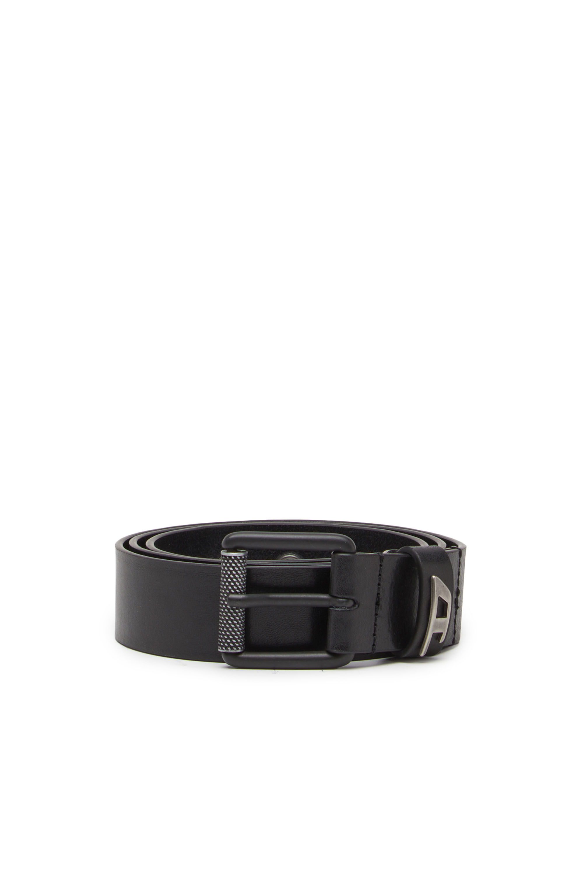 B-DAVE II Man: Shiny leather belt with logo loop | Diesel