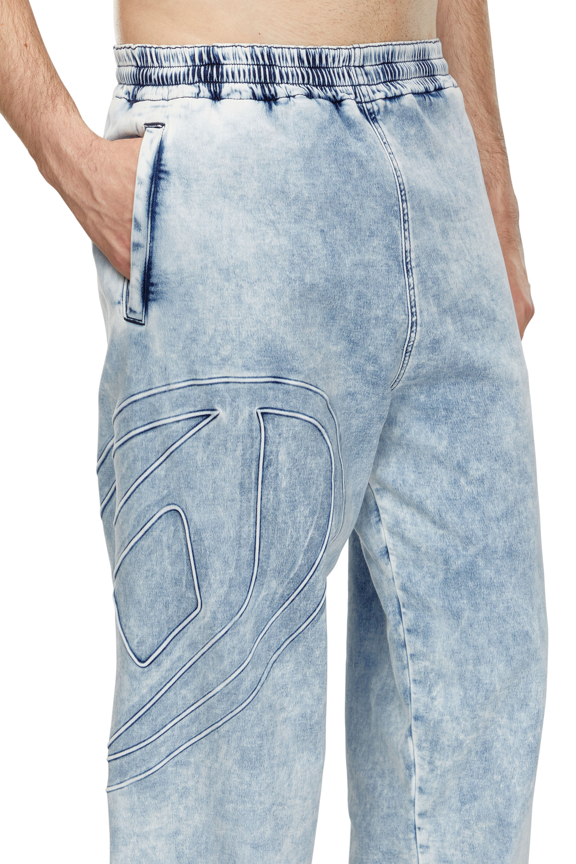 Diesel - Tapered D-Lab Track Denim 0CBDN, Light Blue - Image 5