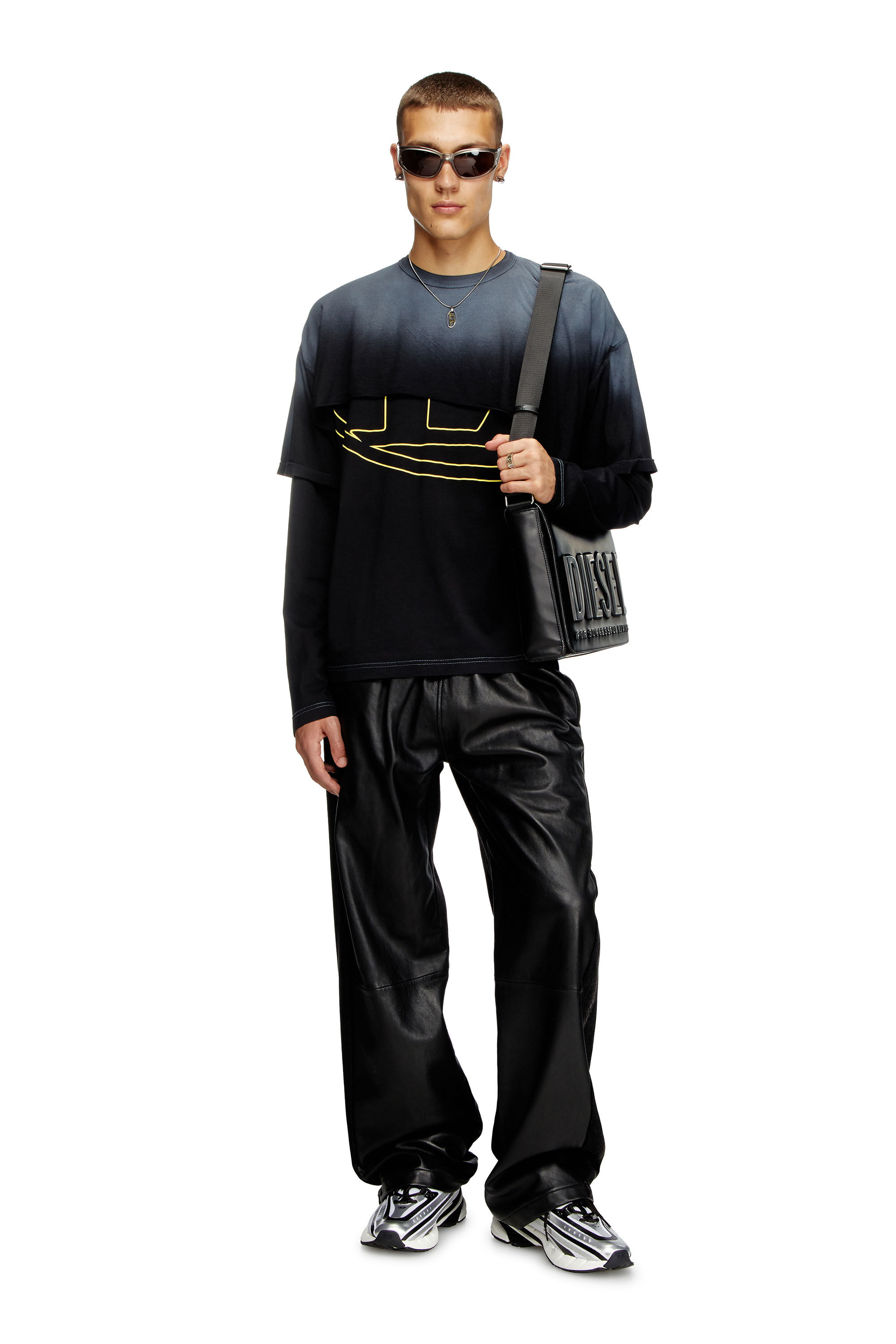 【DIESEL】t-besh-cut Diesel: Black T-Besh Cut Long Sleeve T-shirt | SSENSE
