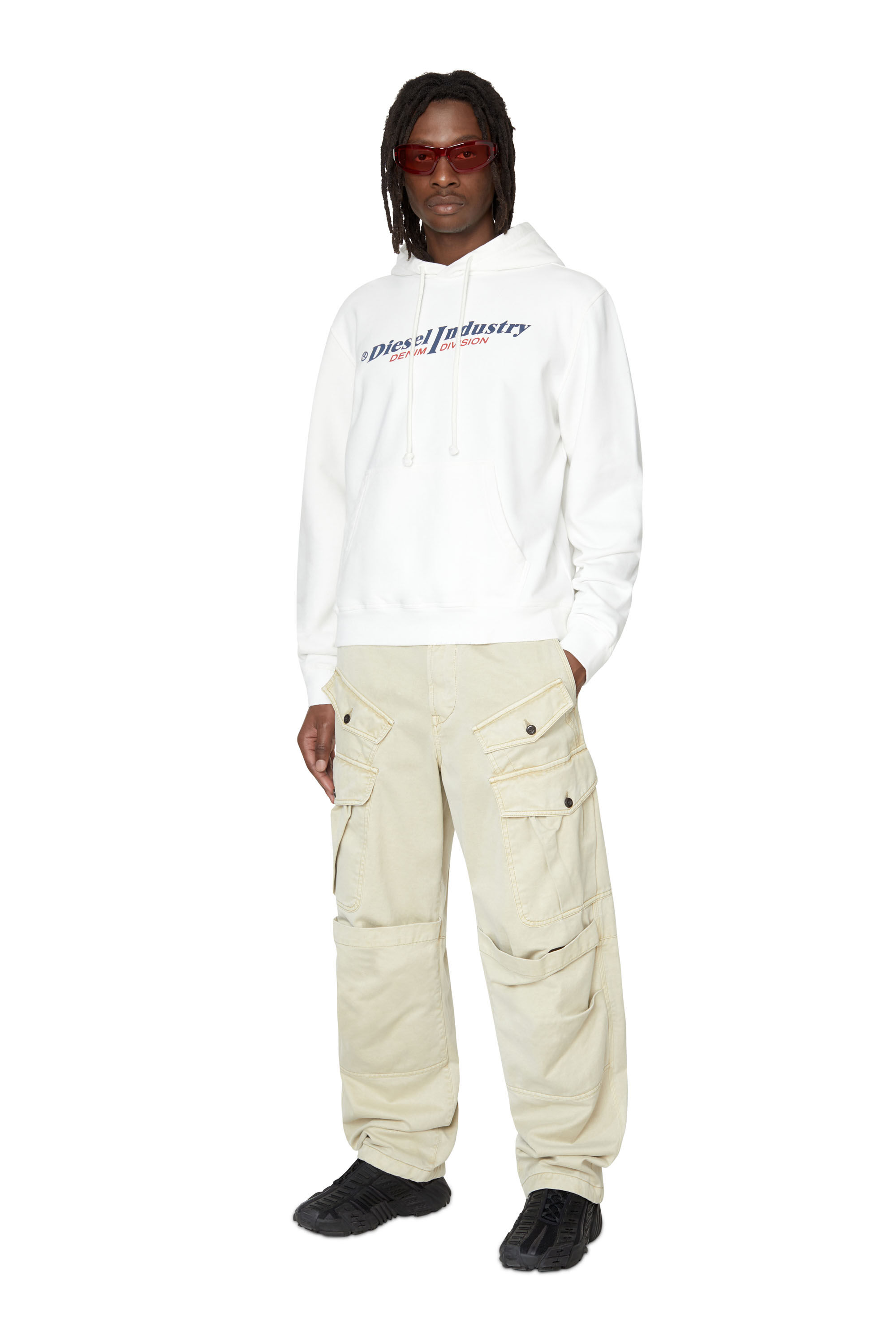 Diesel - S-GINN-HOOD-IND, White - Image 1