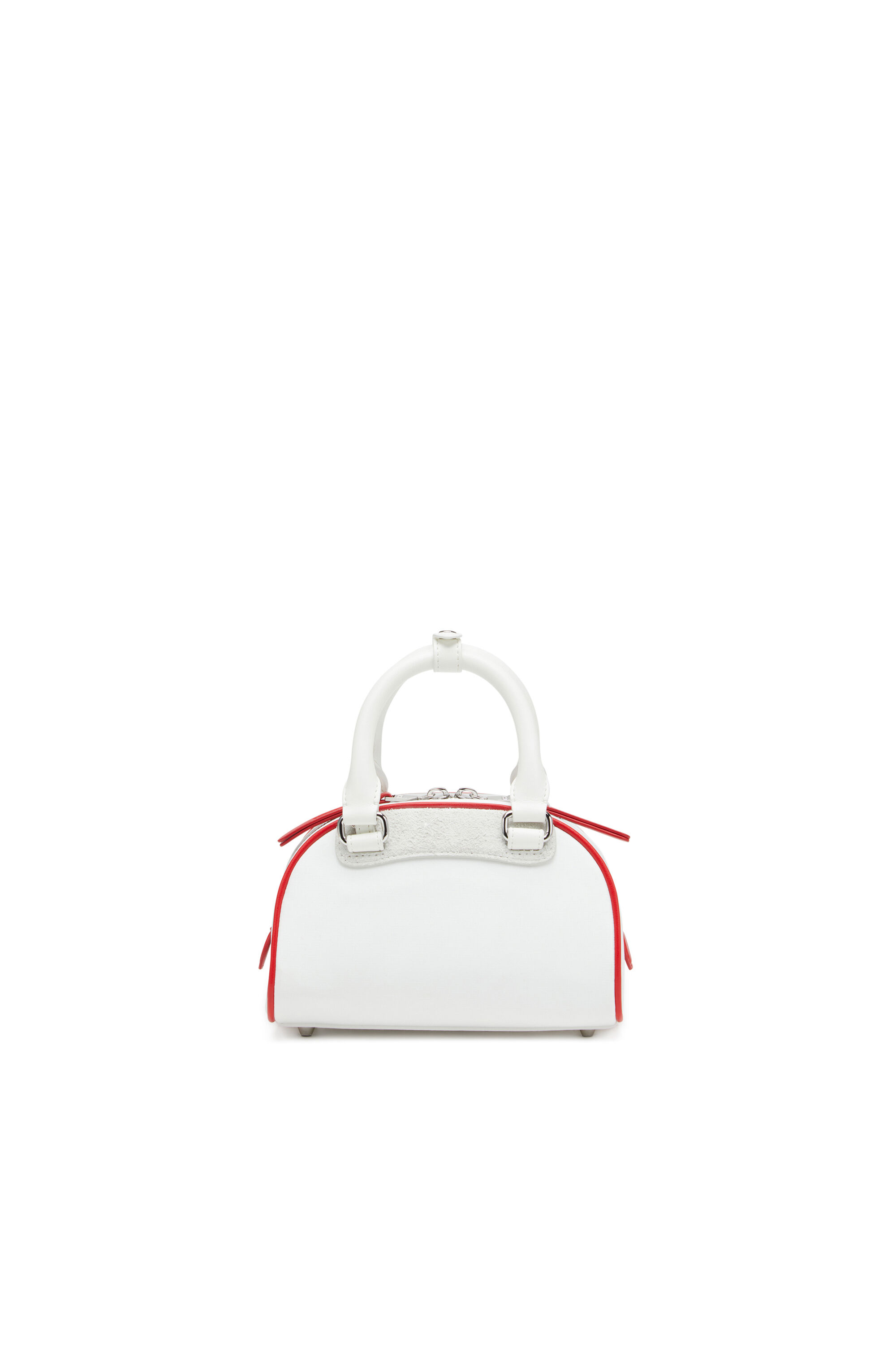 Diesel - 1DR DOME CROSSBODY, Woman's 1DR Dome-Colour-block mini bowling bag in White - 3