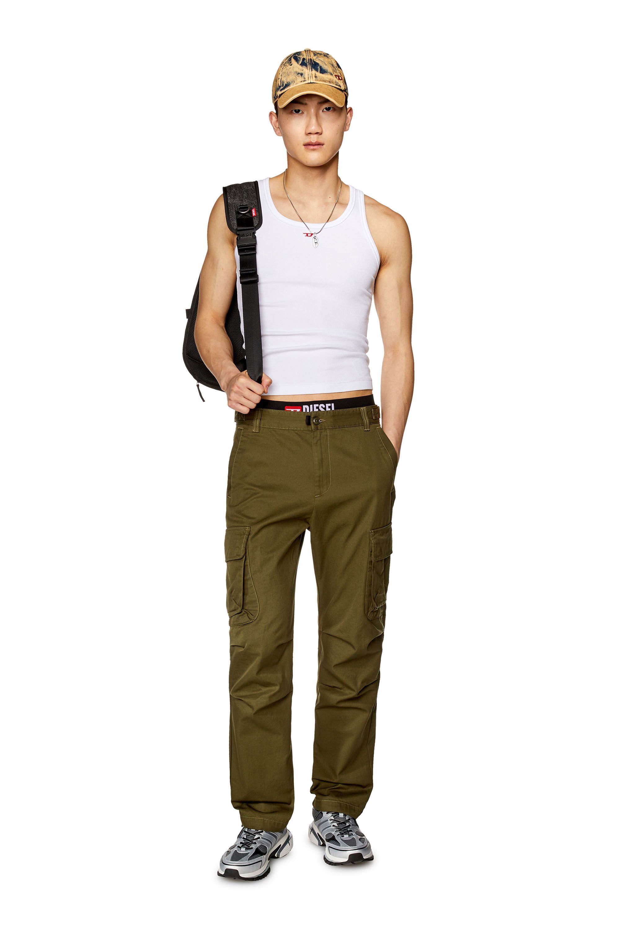 Diesel P-Jared cargo trousers in charcoal | ASOS