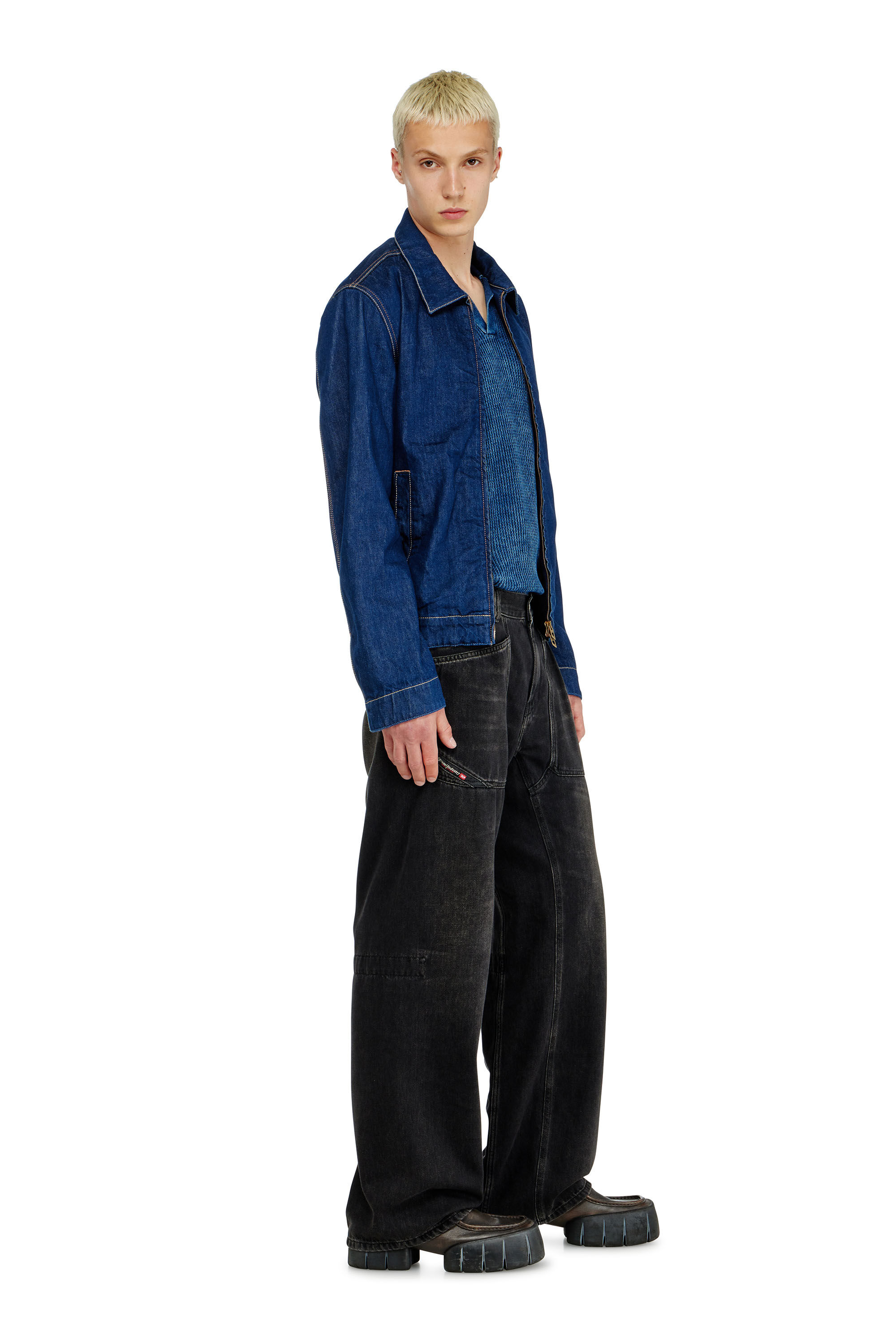 Men's Relaxed Jeans | Regular Waist D-ZetaBlack/Dark grey | Diesel HU