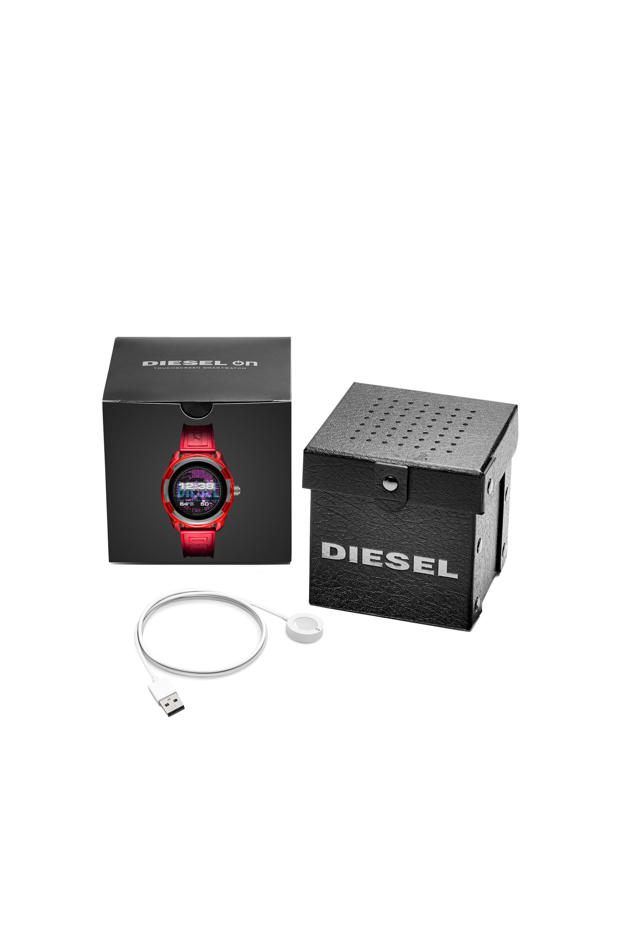 DT2006 Man: Red touchscreen smartwatch, 48 mm | Diesel