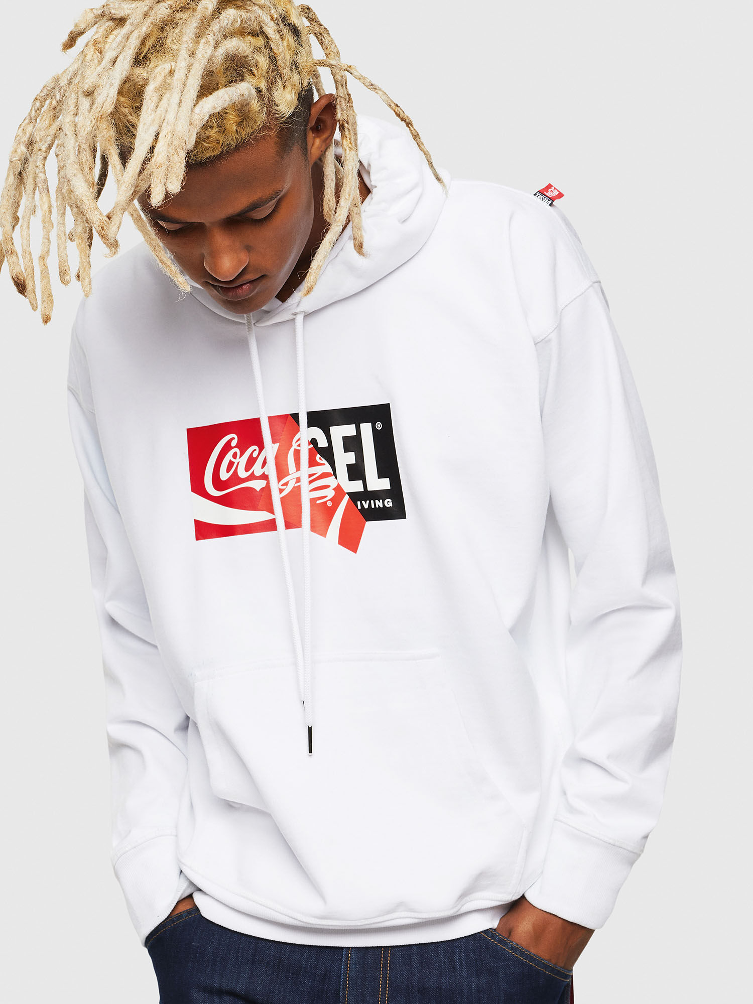 white coca cola hoodie