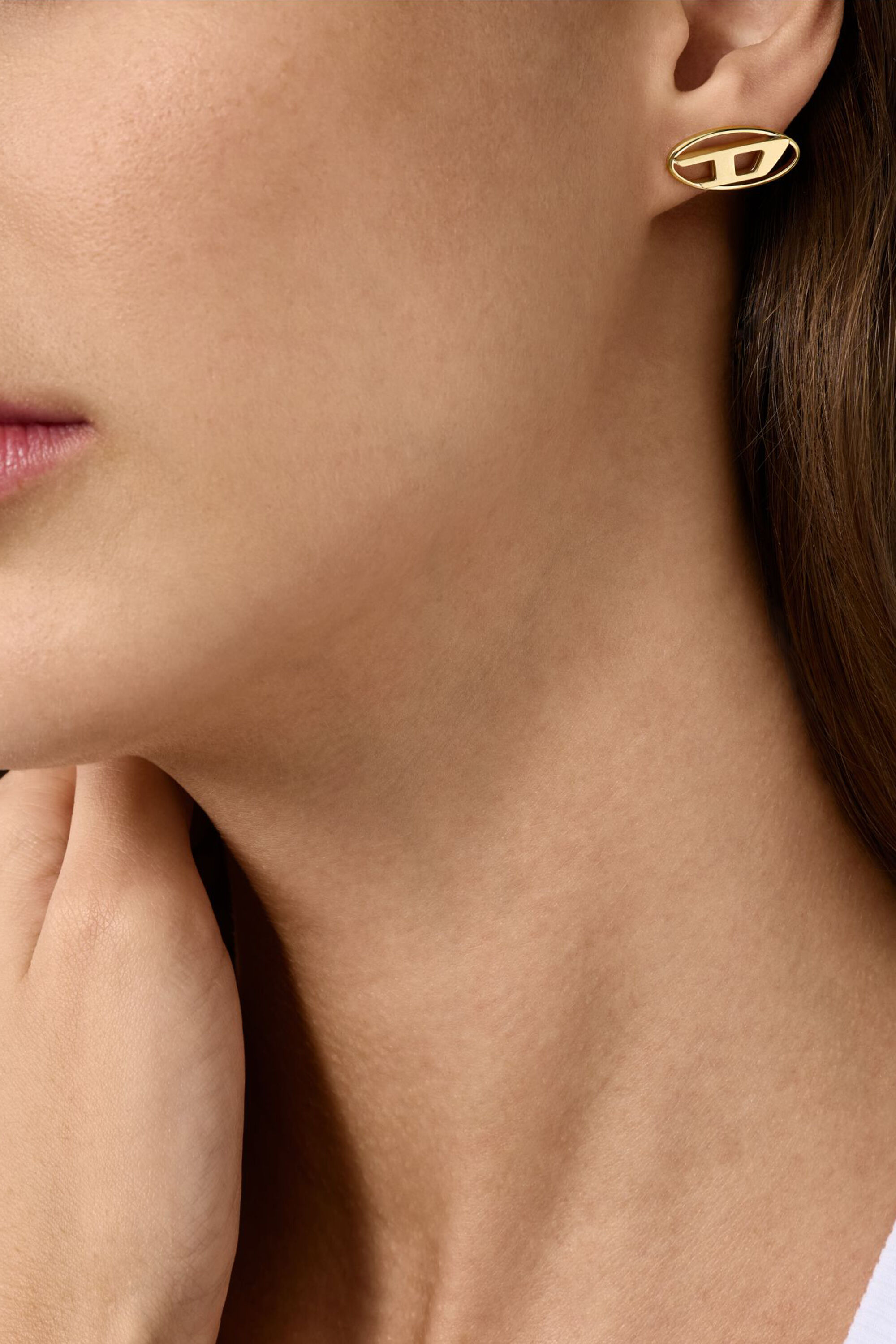 ☆DIESEL☆ stud single earring DX1520710 Women's Gold-Tone Stainless Steel Stud Earring | Gold | Diesel