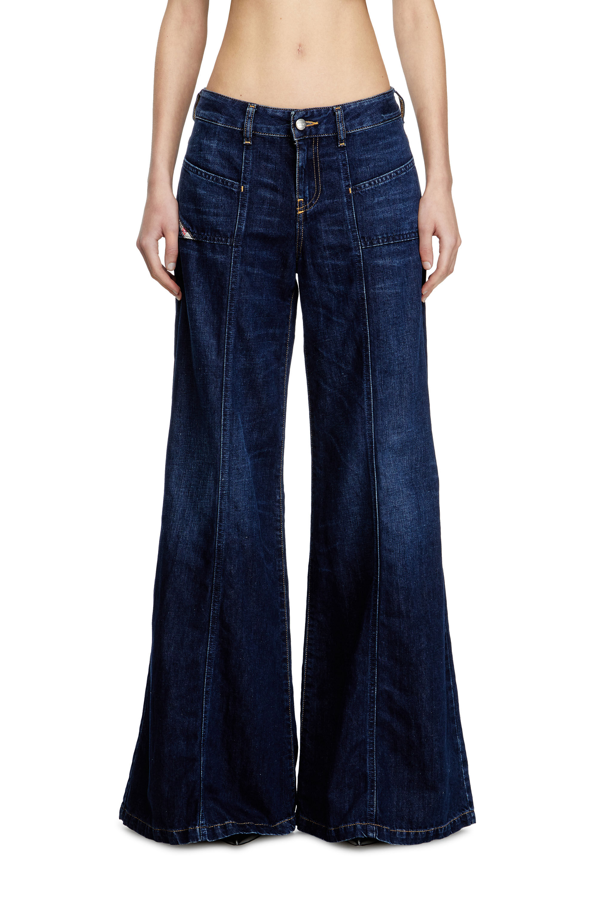 Women's Flare Jeans | Low Waist D-Akii | Dark Blue | Diesel HU