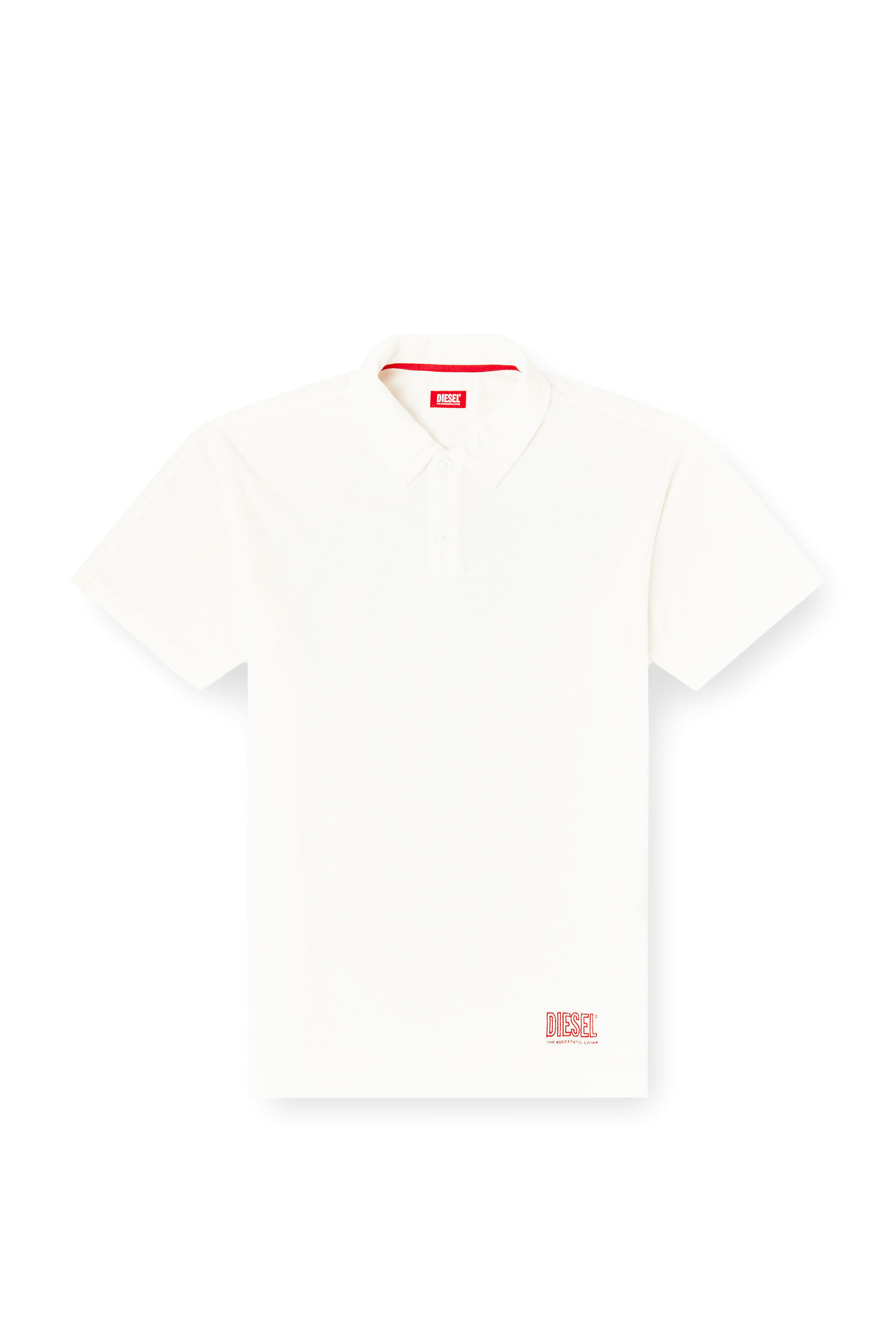 Diesel - JOSHUA-D-CORE, Man's Towelling cotton polo shirt in White - 4