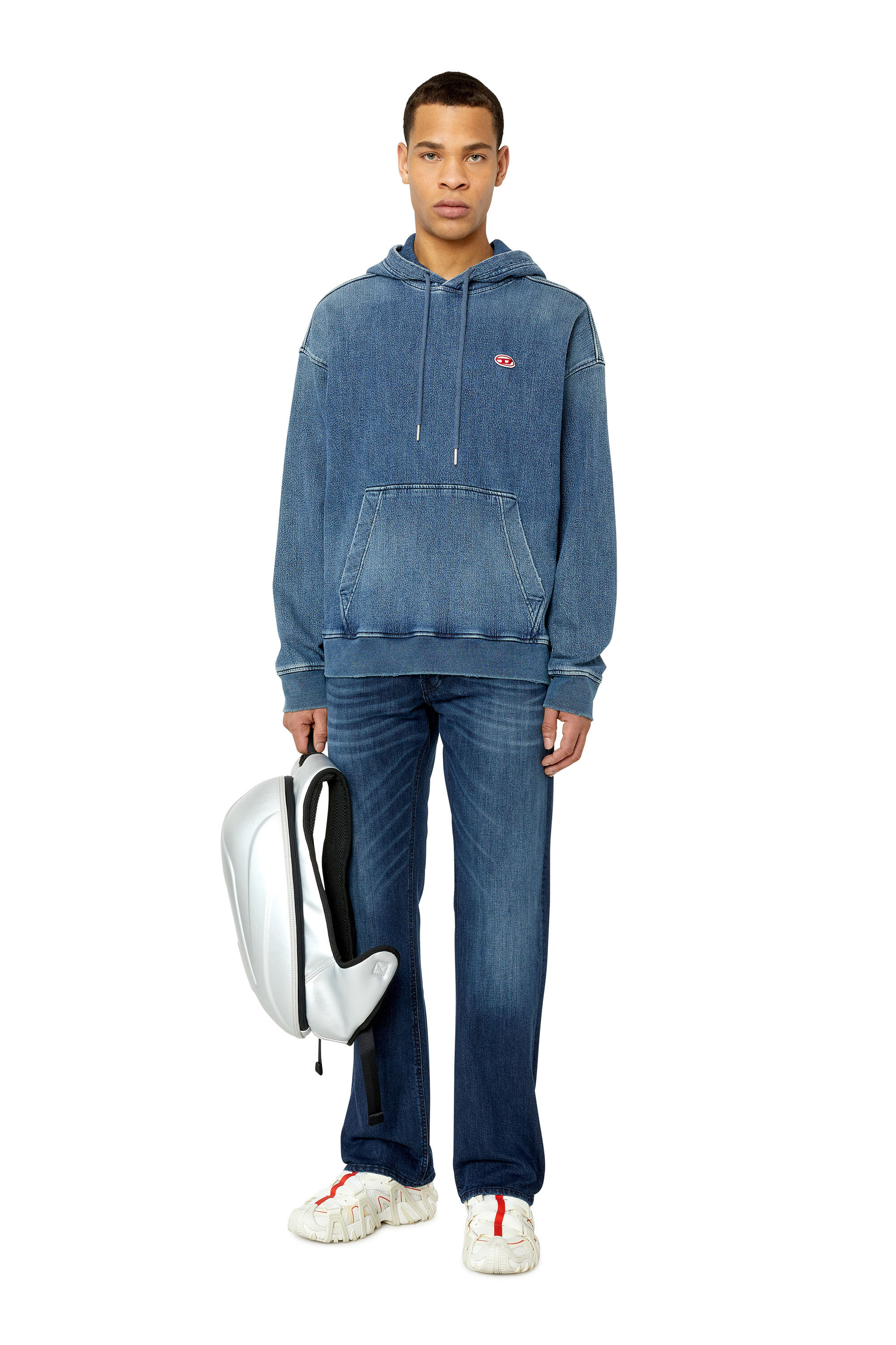 Diesel - Larkee E195W Straight Jeans, Dark Blue - Image 1
