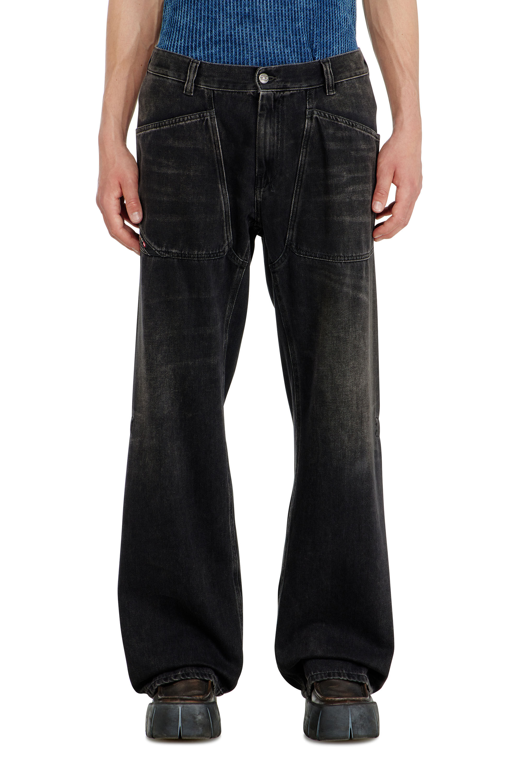 DIESEL Jeans D-Rise 09j96 26×30 Men's Relaxed Jeans | Regular Waist D-ZetaBlack/Dark grey | Diesel HU
