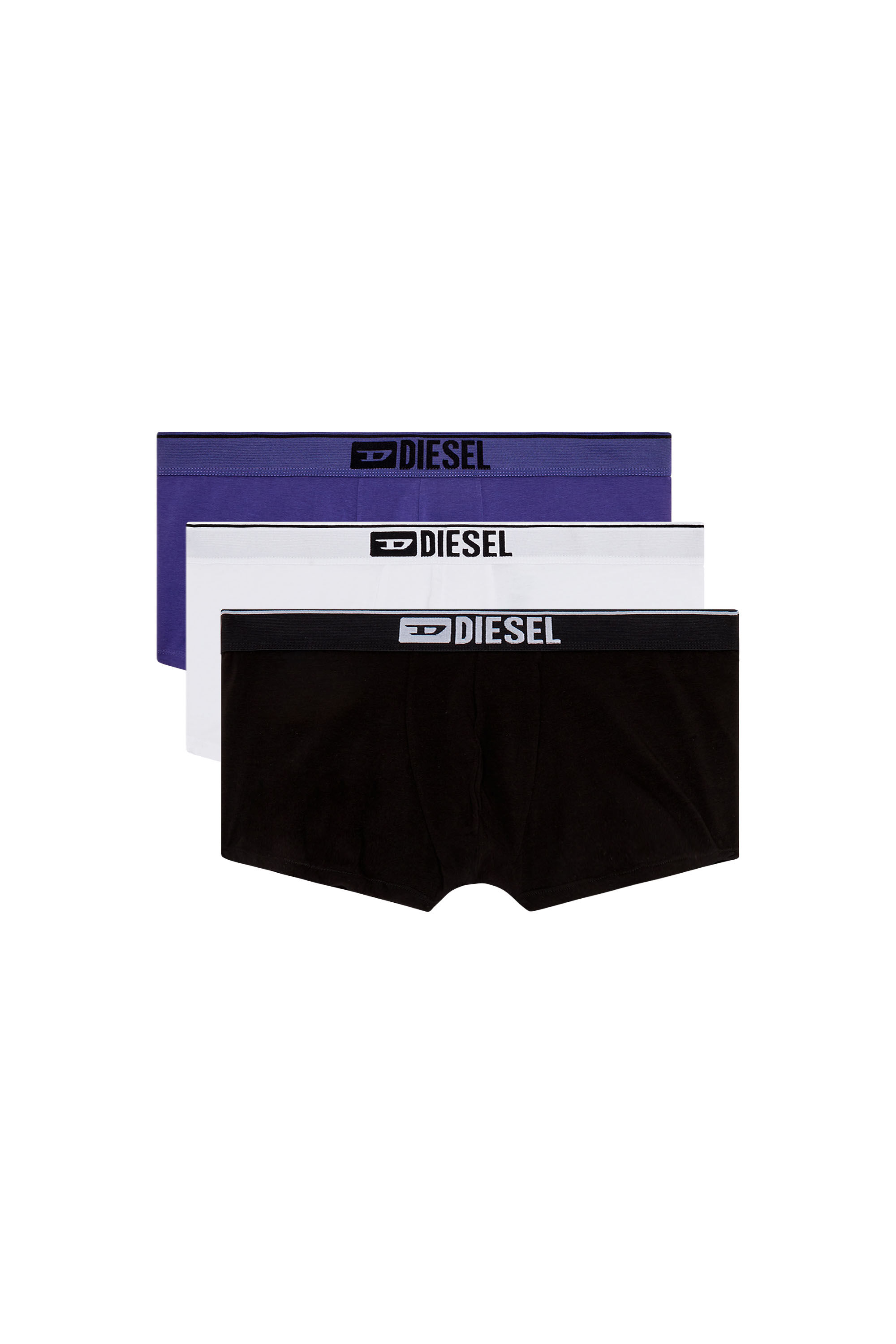 Diesel - UMBX-DAMIENTHREEPACK, Man's 3-pack of boxer briefs in stretch cotton in Black/Blue - 2