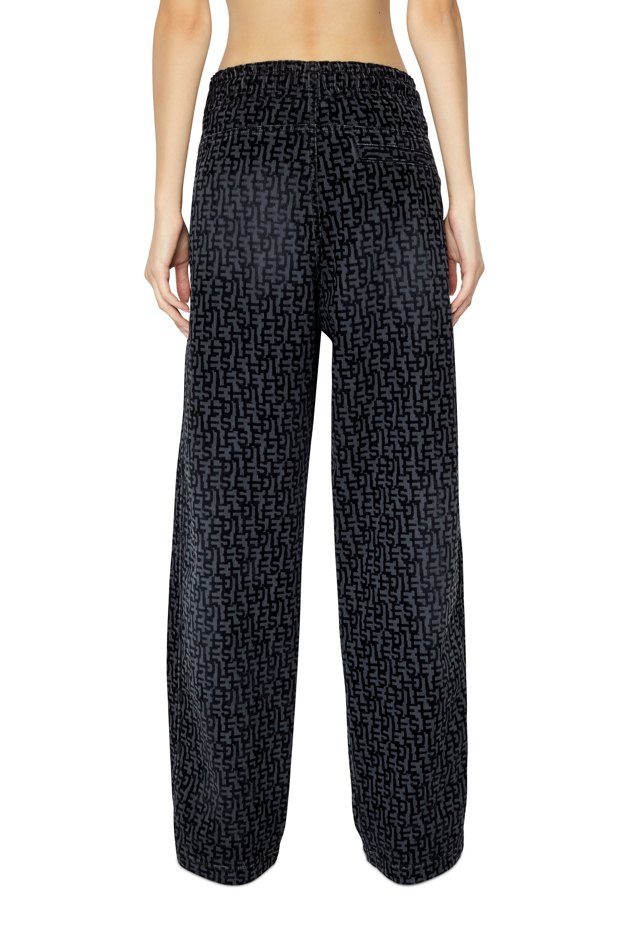 Diesel - D-Martians Track Denim 068AW Straight, Black/Dark grey - Image 4