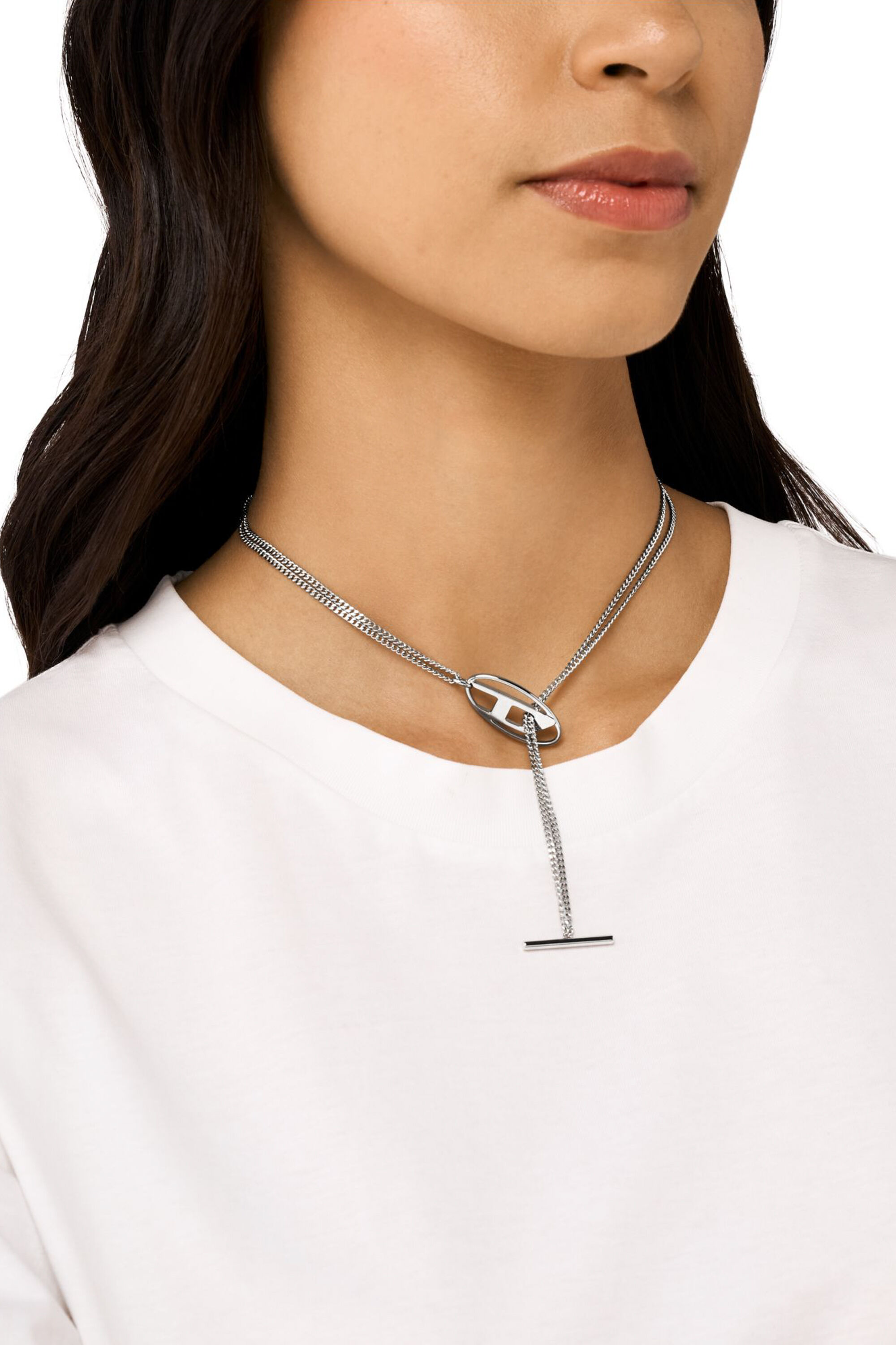 Women's Stainless Steel Chain Necklace | Silver | Diesel {{Country}}