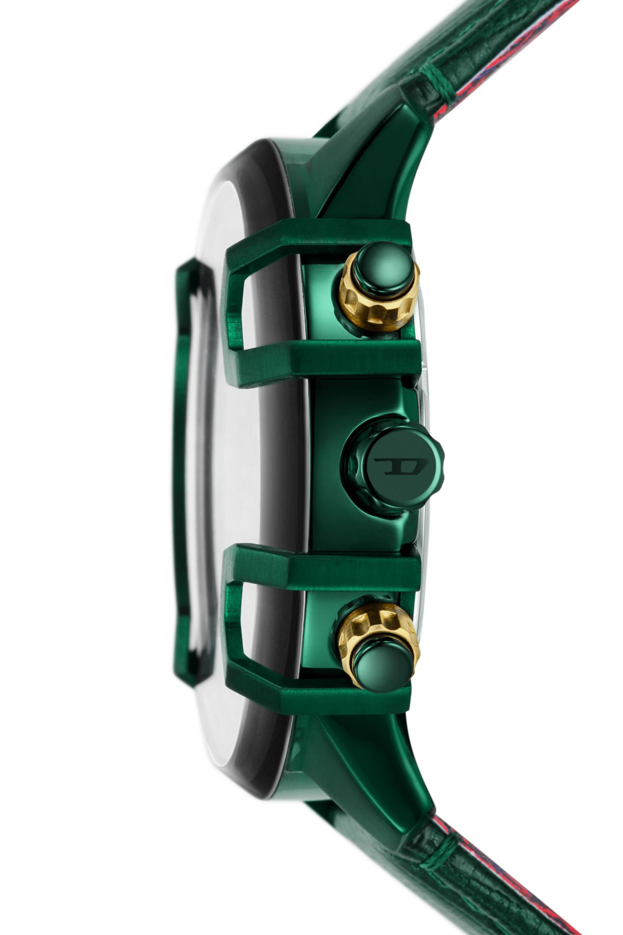 Men's Griffed chronograph green leather watch | Green | Diesel Men's Griffed chronograph green leather watch | Green | Diesel