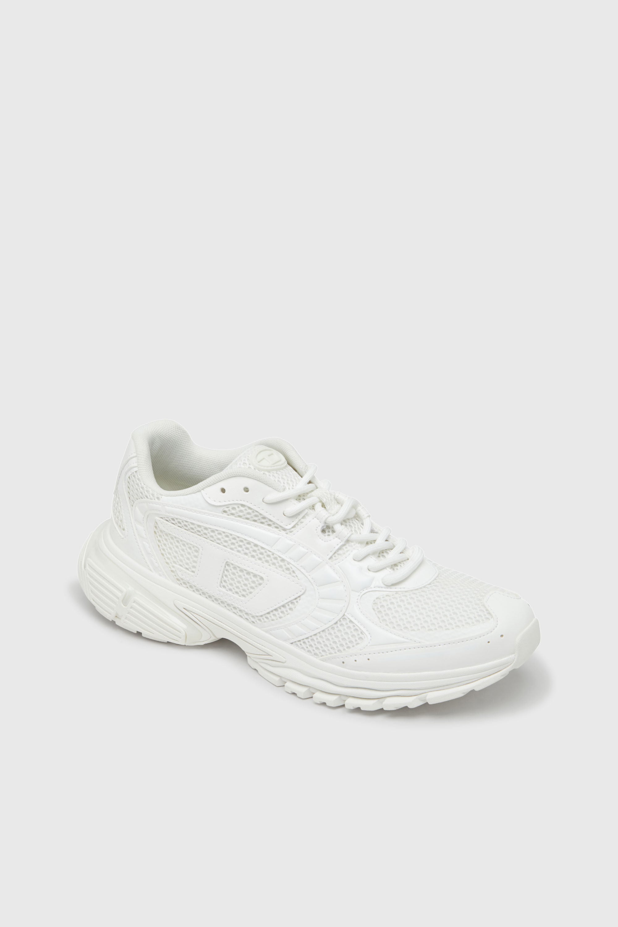 Diesel - S-PRO-V-DENSE LOW W, Woman's S-Pro-V-Dense-Monochrome mesh sneakers with Oval D logo in White - 6