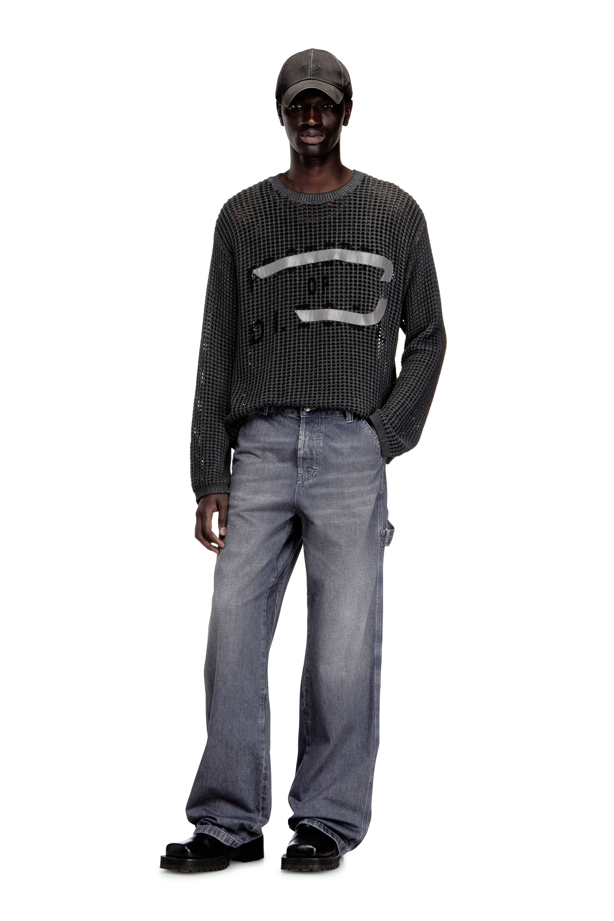 Men's Relaxed Jeans | Grey | Diesel D-Livery