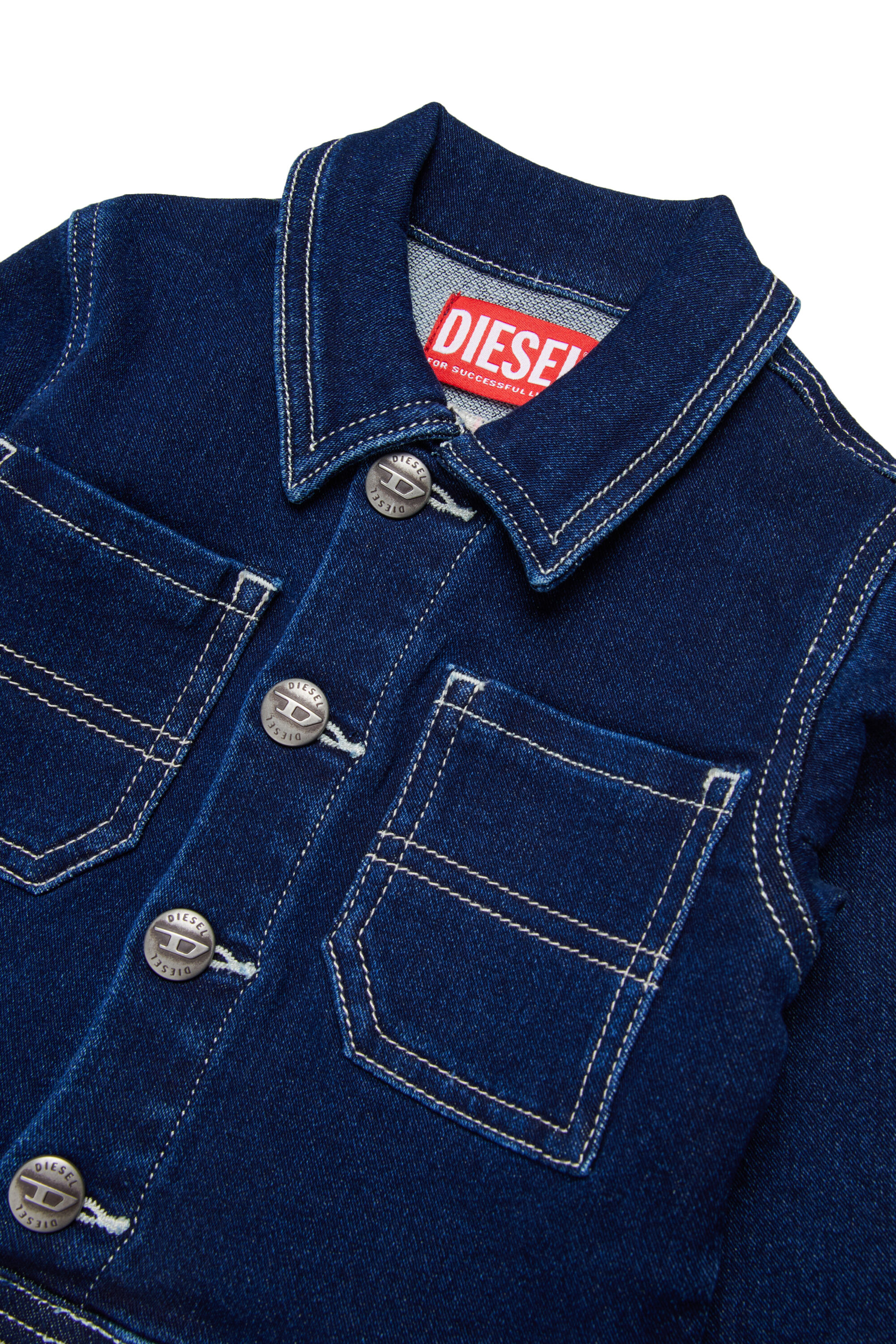 Diesel - JOMYB JJJ, Unisex's JoggJeans jacket with back embroidery in Dark Blue - 3