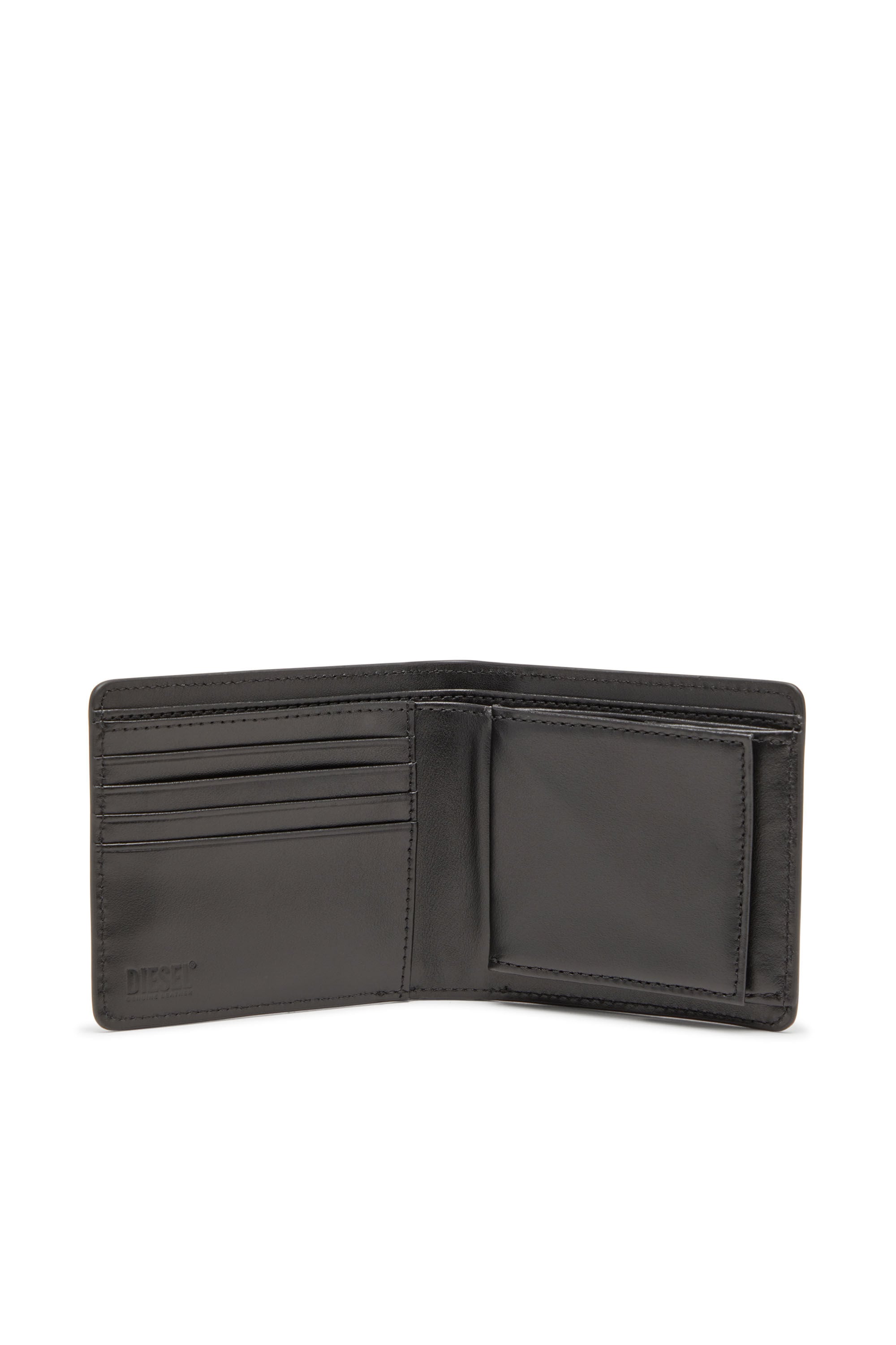 Women's Bi-fold wallet in leather | Black | Diesel {{Country}}