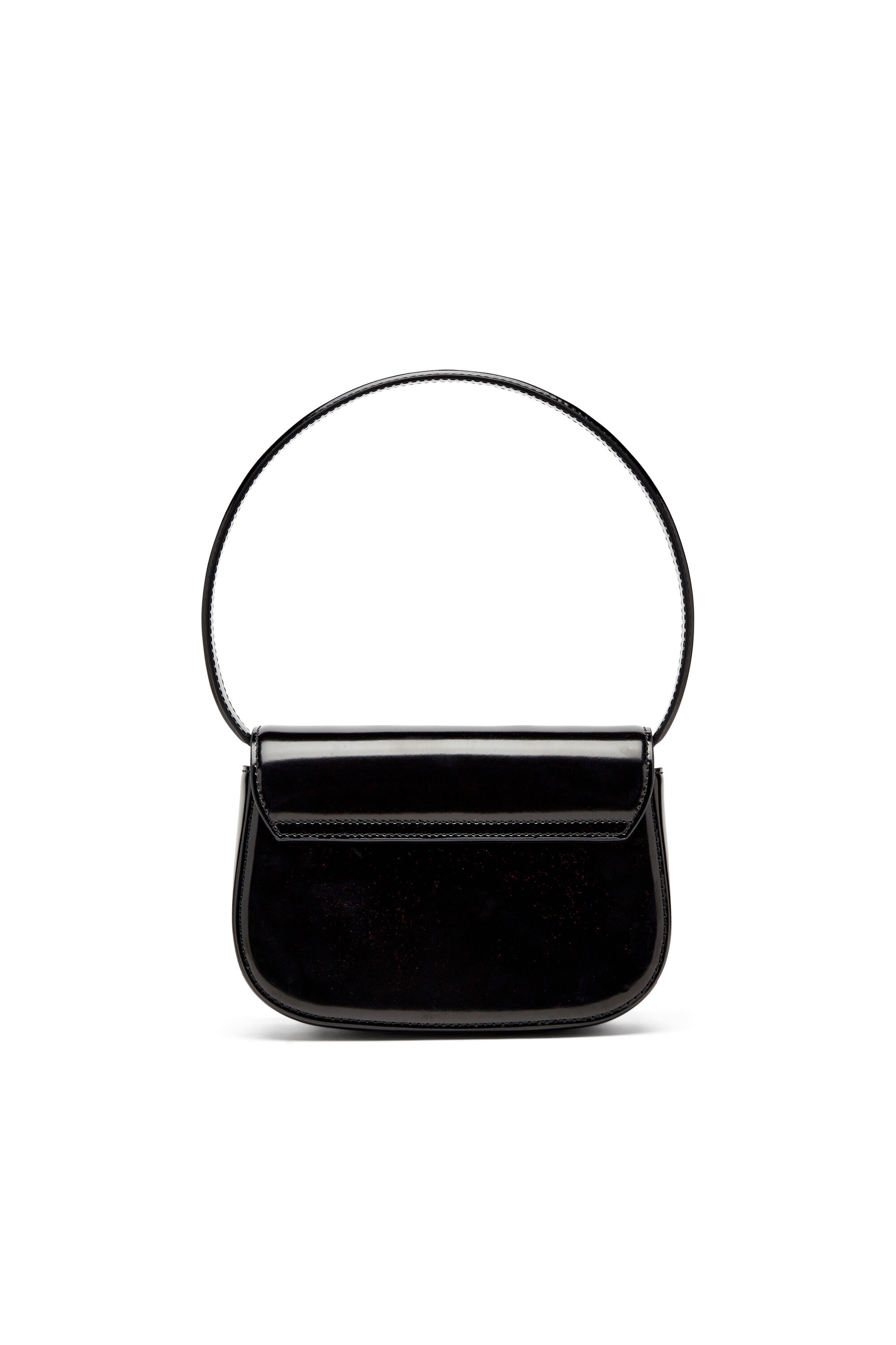 Women's 1DR-Iconic shoulder bag in mirror leather | Black
