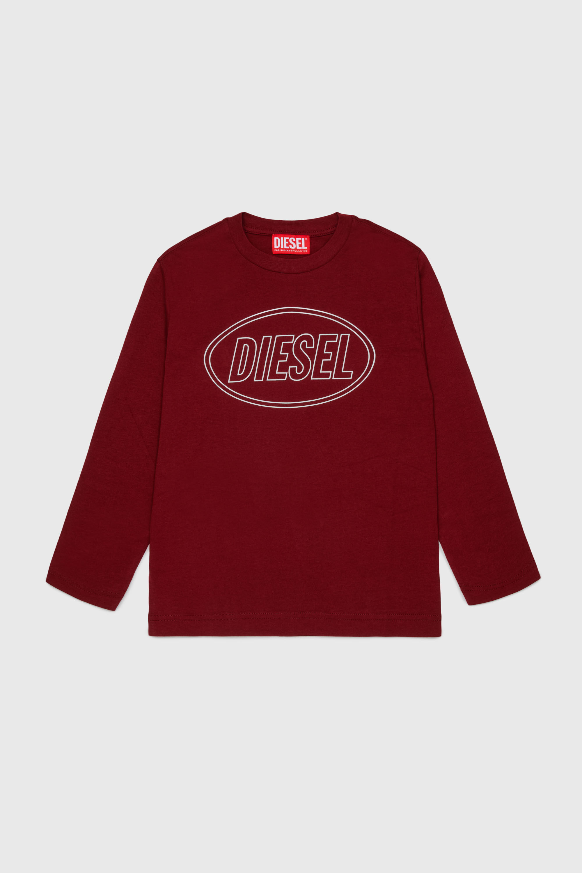 Diesel - TCIRCLELS OVER, Man's Long-sleeve T-shirt with Oval D logo in Red - 1