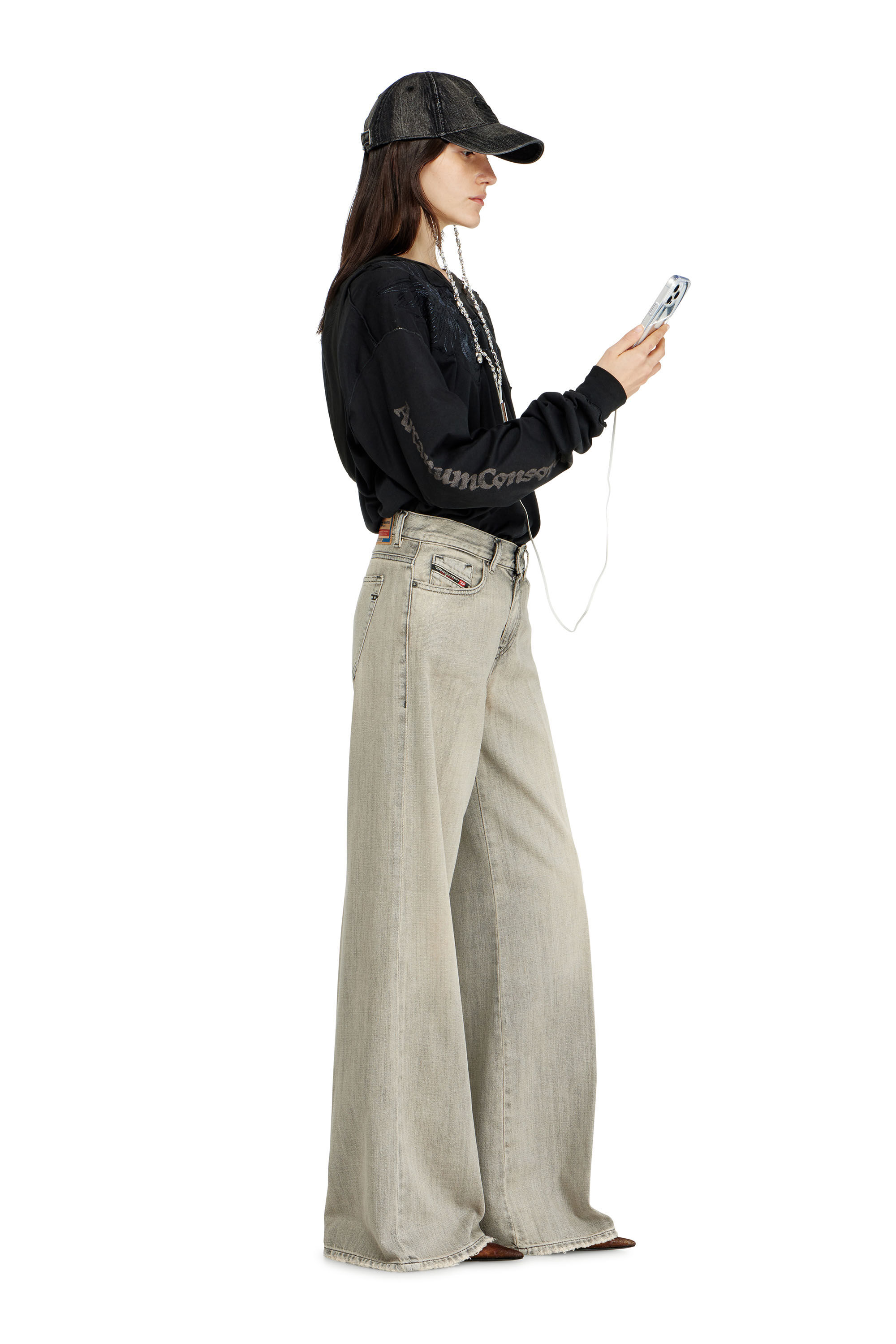 Women's Flare Jeans | Grey | Diesel 1978 D-Akemi