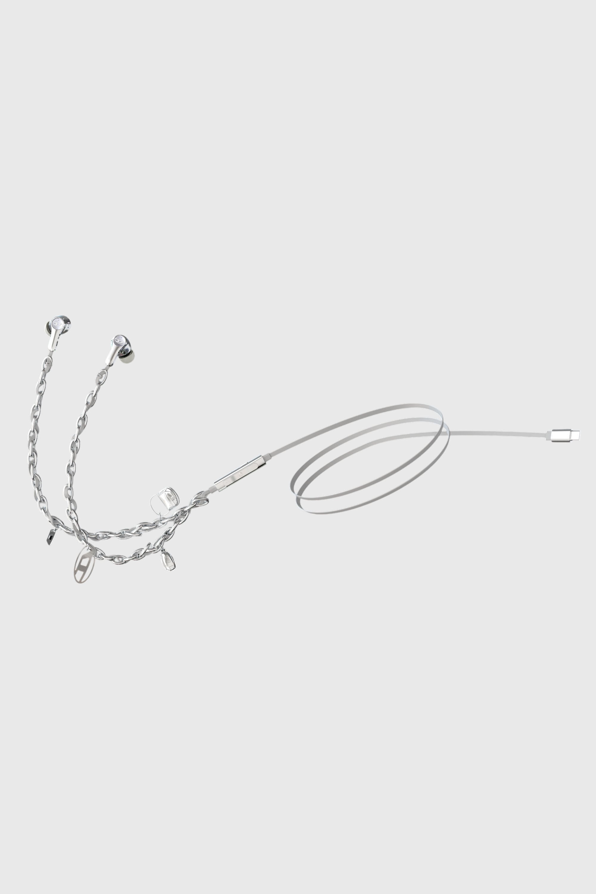 Diesel - 60458  WIRED EARBUDS WIRED EARBUDS, Unisex's Wired Earbuds and charms in Silver - 4