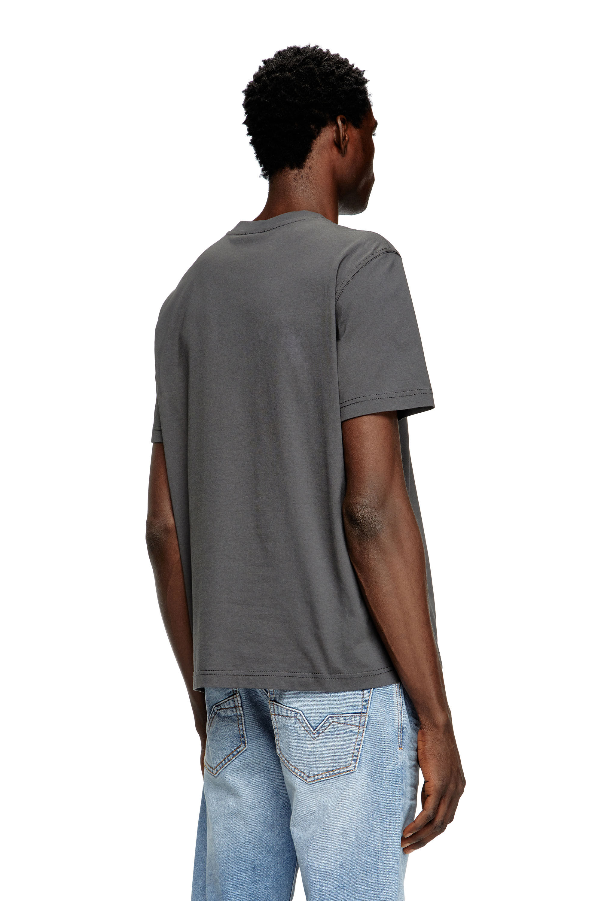 Men's T-shirt with blurry Diesel logo | Grey | Diesel