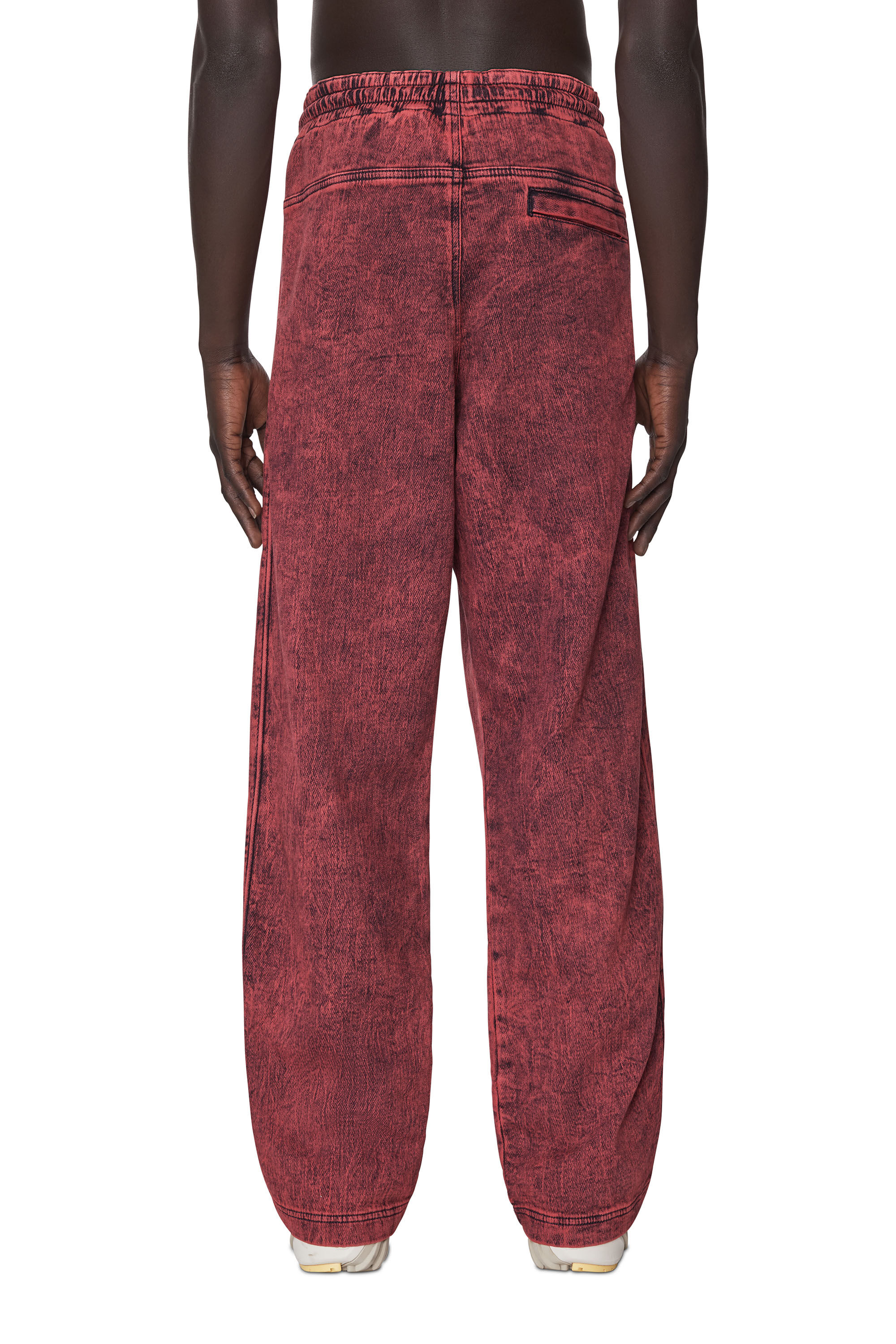 Diesel - D-Martians Track Denim 09D16 Straight, Red - Image 4
