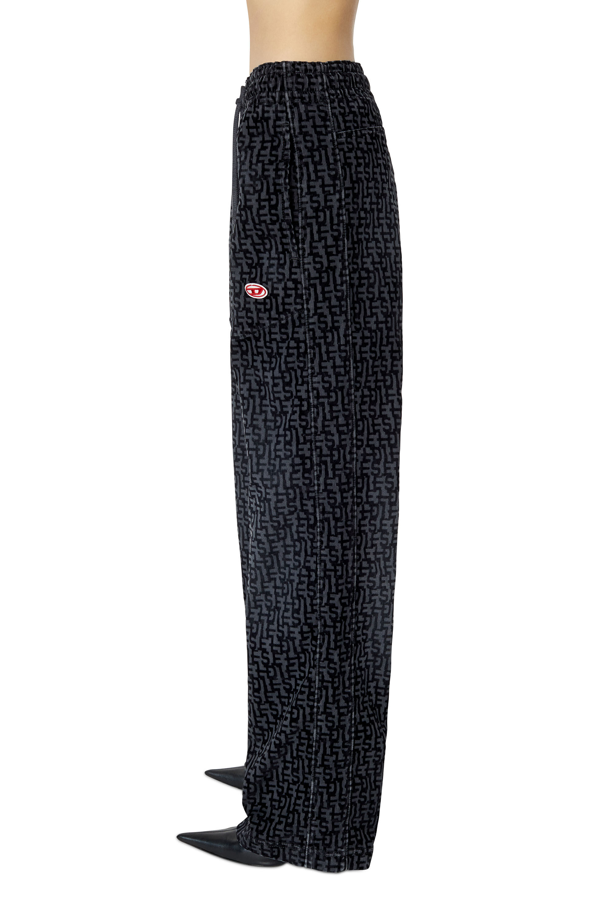Diesel - D-Martians Track Denim 068AW Straight, Black/Dark grey - Image 5