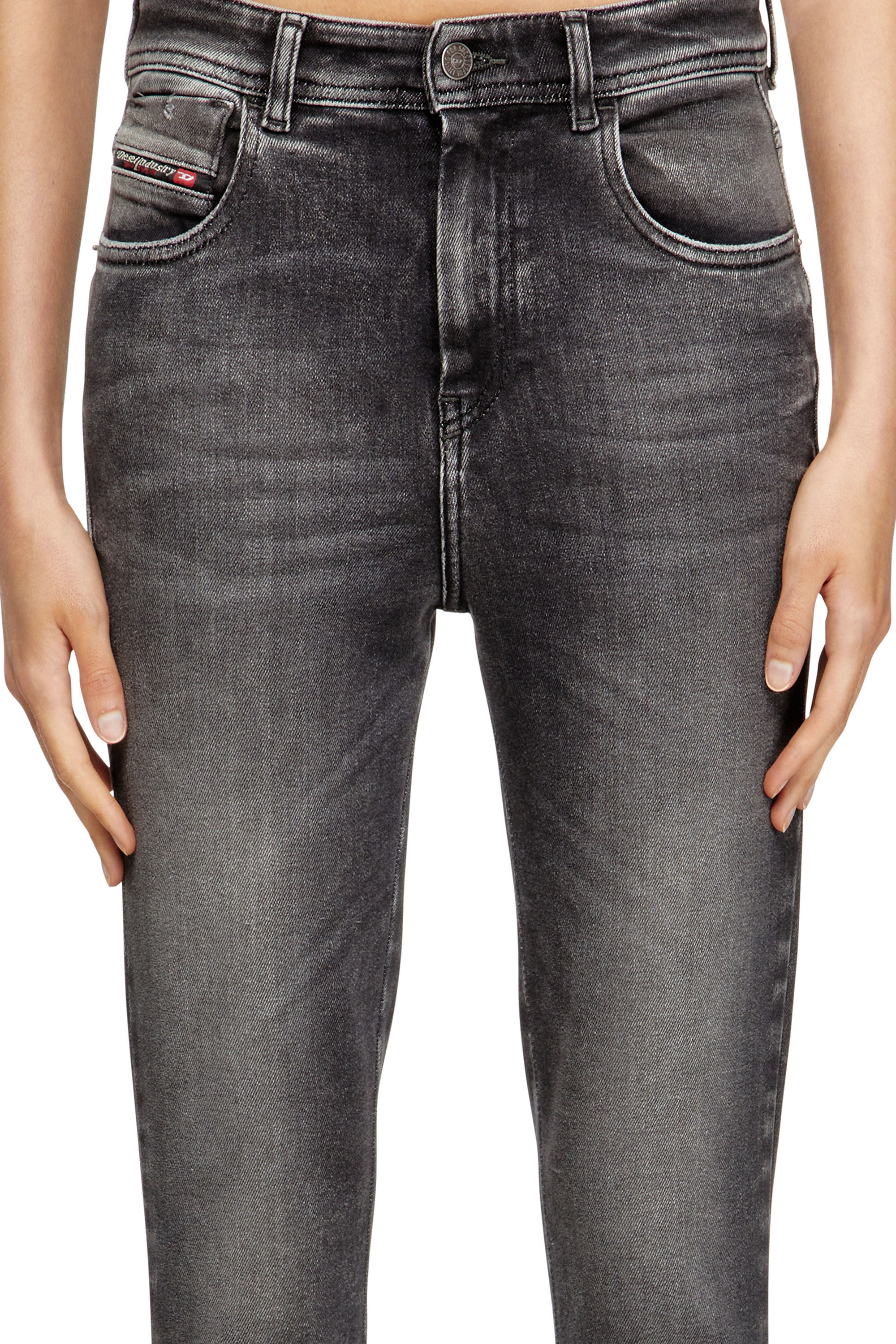 Diesel - Woman's Skinny Jeans 1984 Slandy-High 09L93, Black/Dark grey - 5
