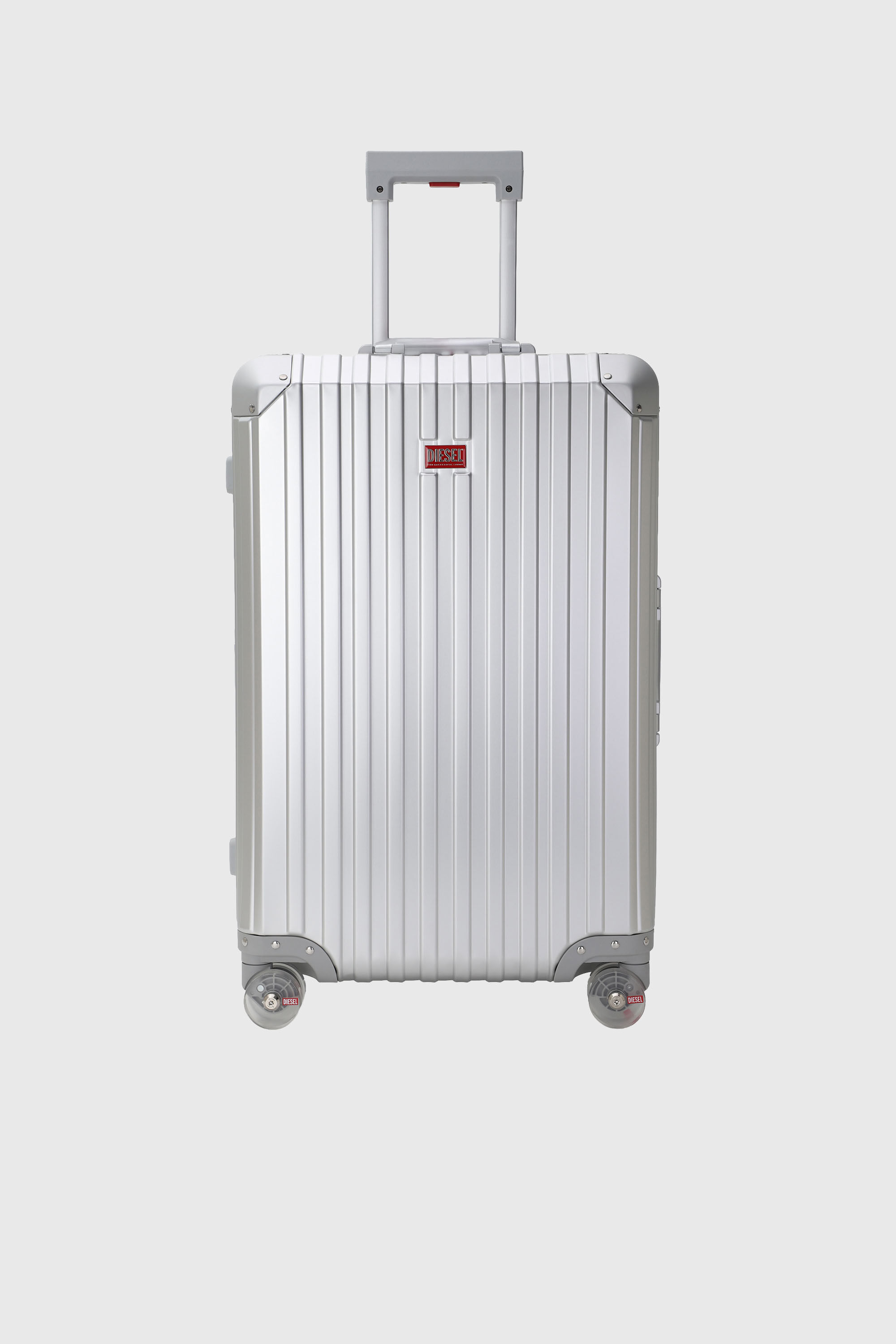 Diesel - DIESEL ALUMINUM TROLLEY- DSL002, Unisex's Aluminum suitcase size M in Silver - 1