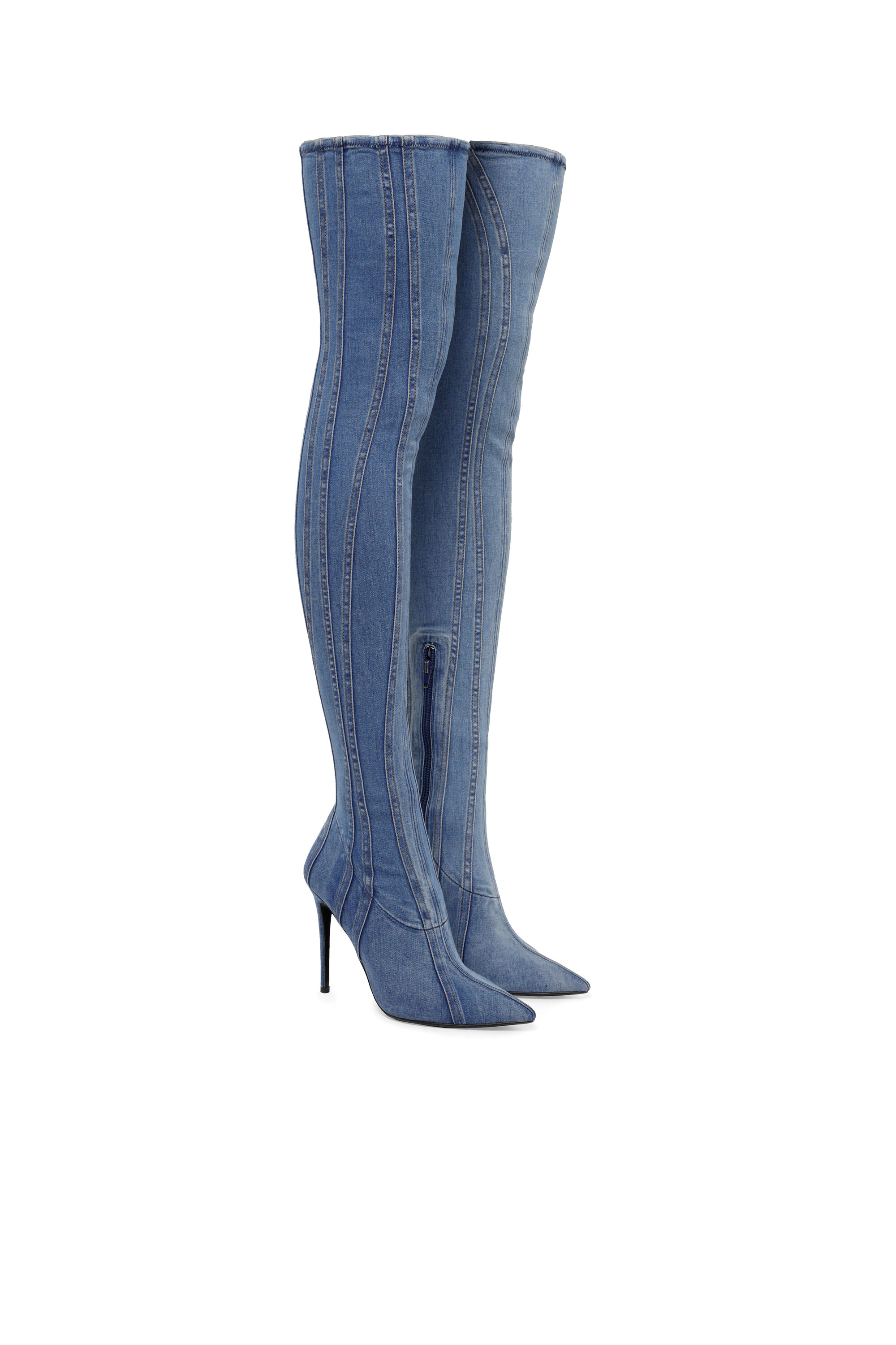 Women s Over the knee boots in denim Diesel D YUCCA OTK