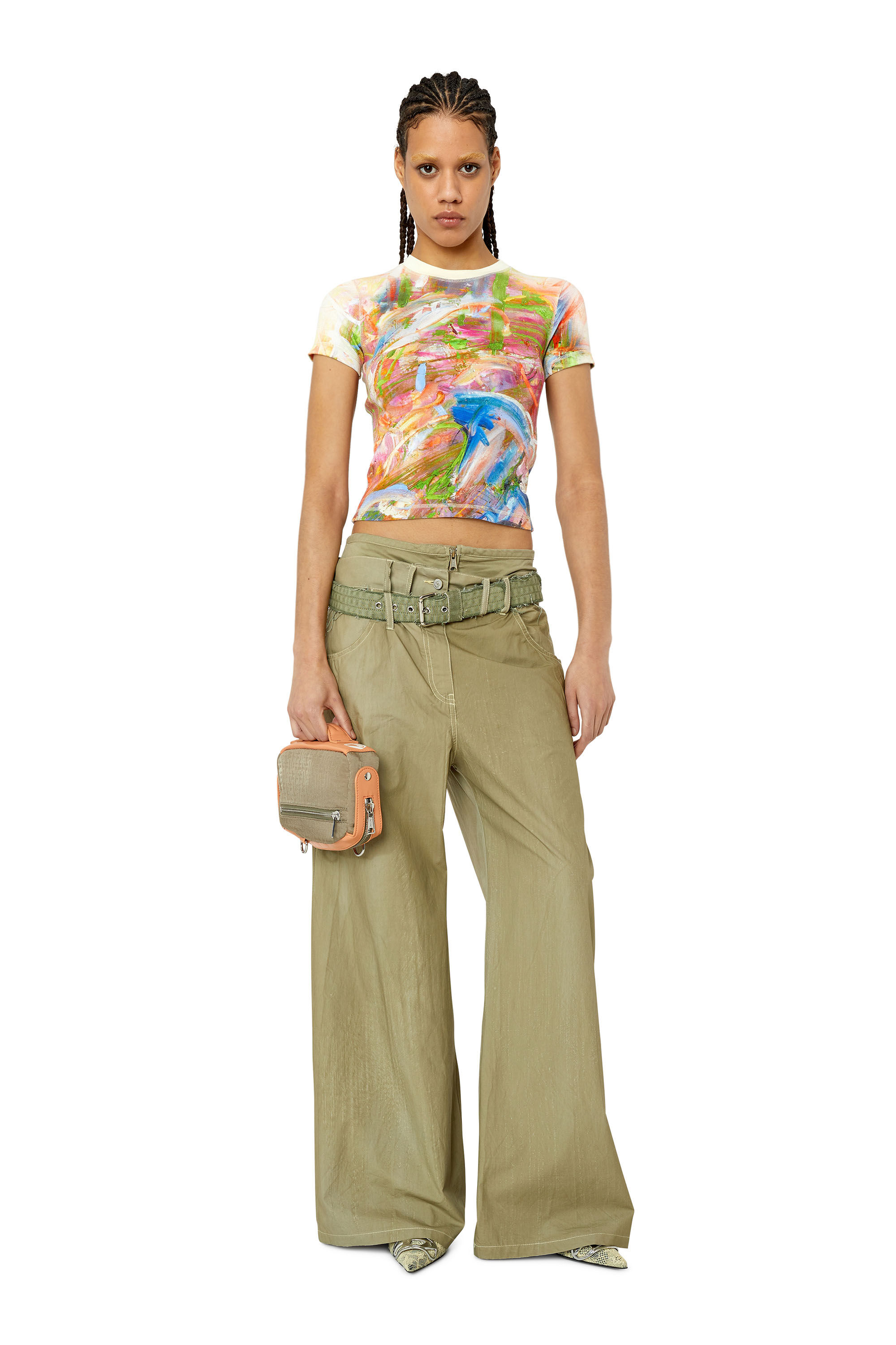 Diesel - T-SKINZY-G1, Pink/White - Image 1