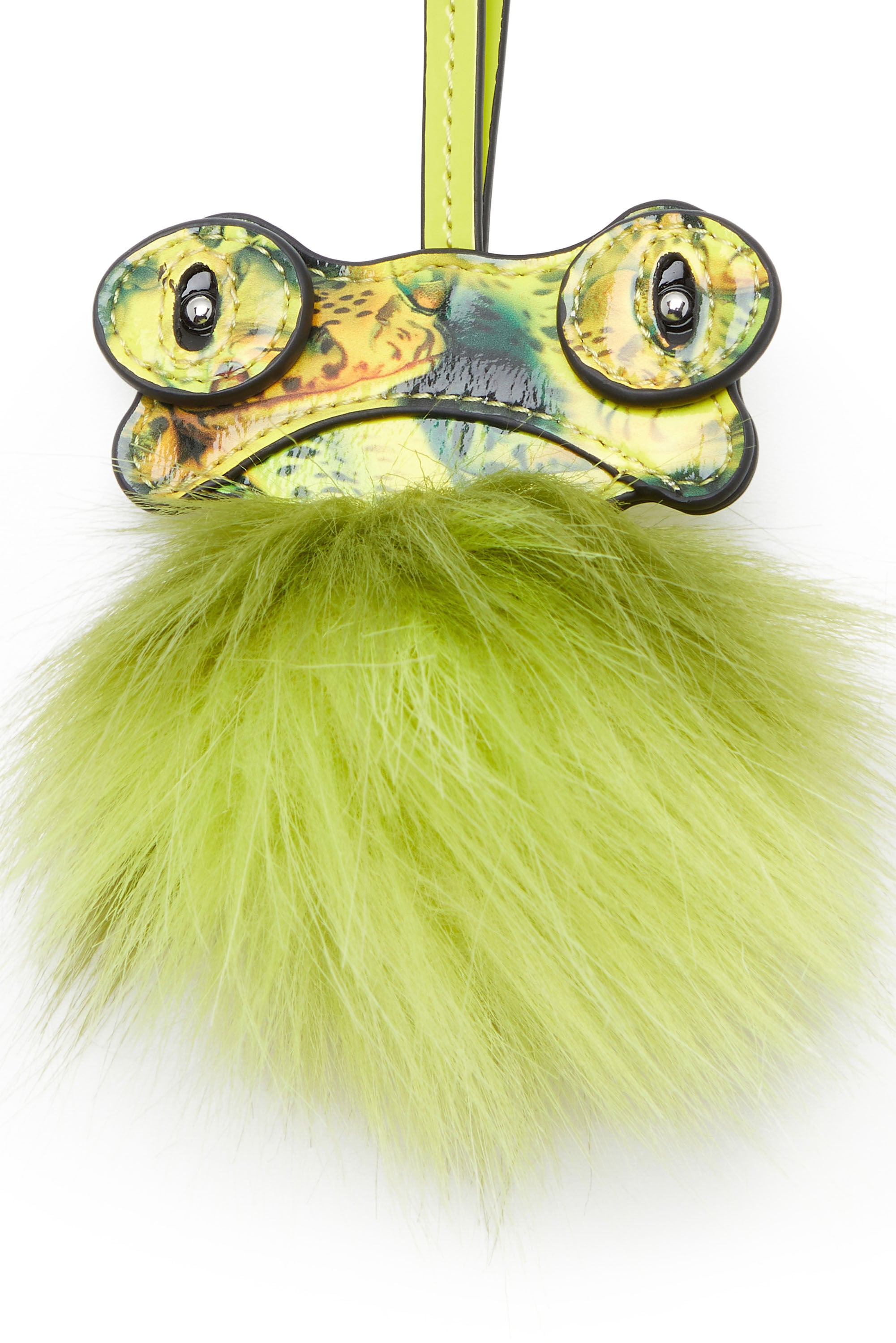 Women's Frog bag charm with fluffy tail | Green | Diesel {{Country}}