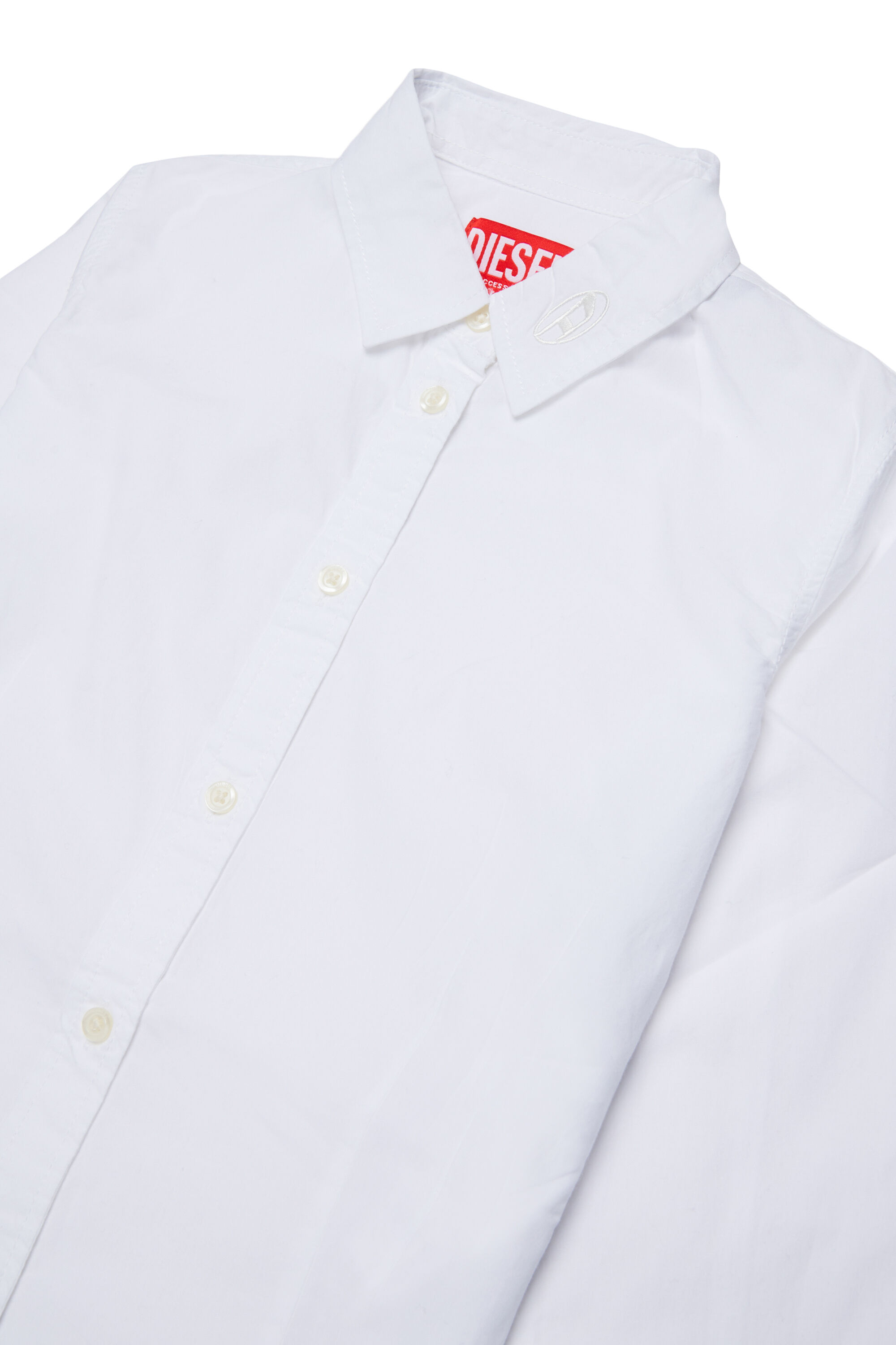 Diesel - CLAIRE, Woman's Cotton shirt with Oval D collar in White - 3