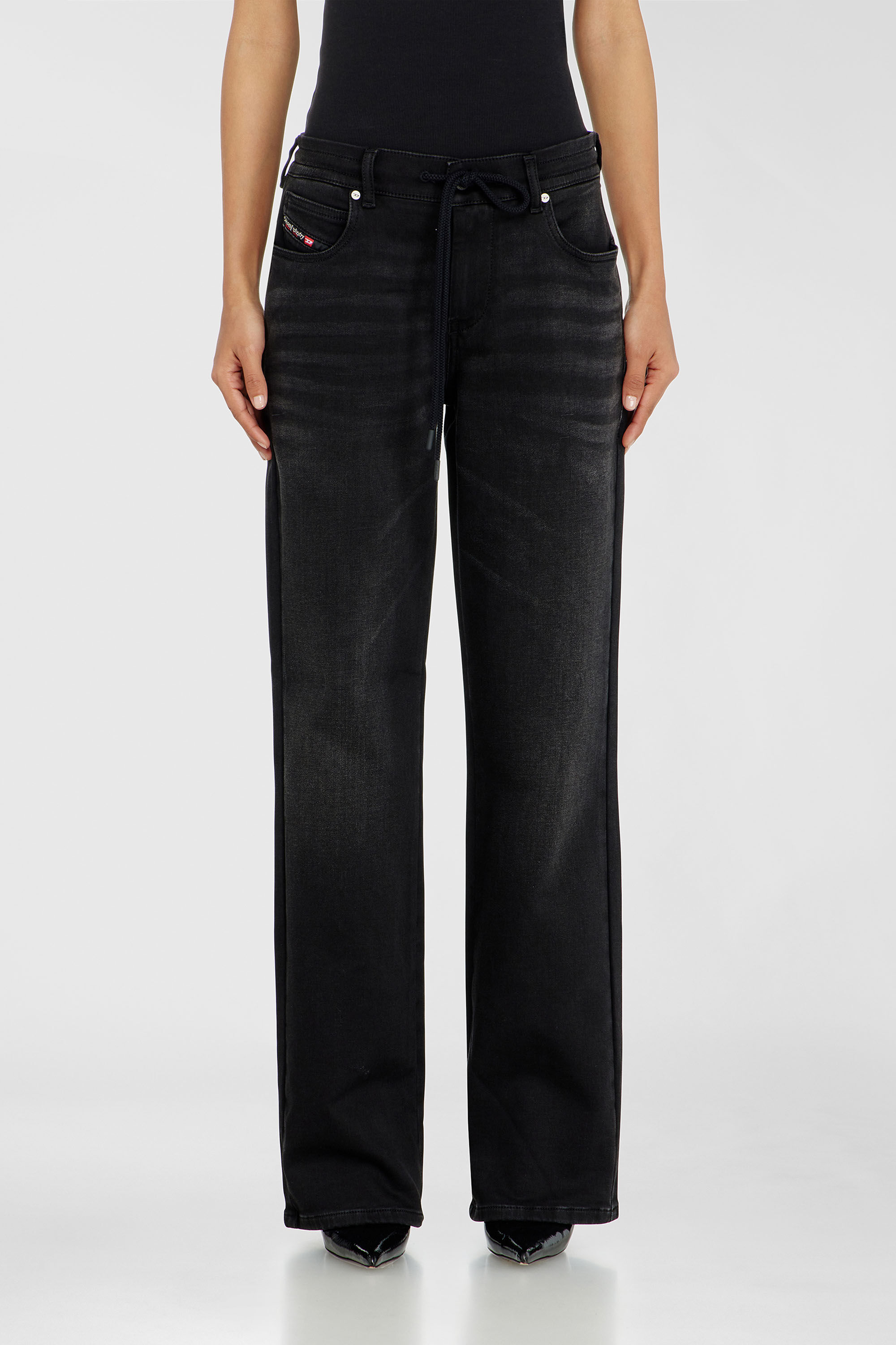 Diesel - Woman's Regular 2071 D-Meel Joggjeans&reg; 09P90, Black/Dark grey - 2
