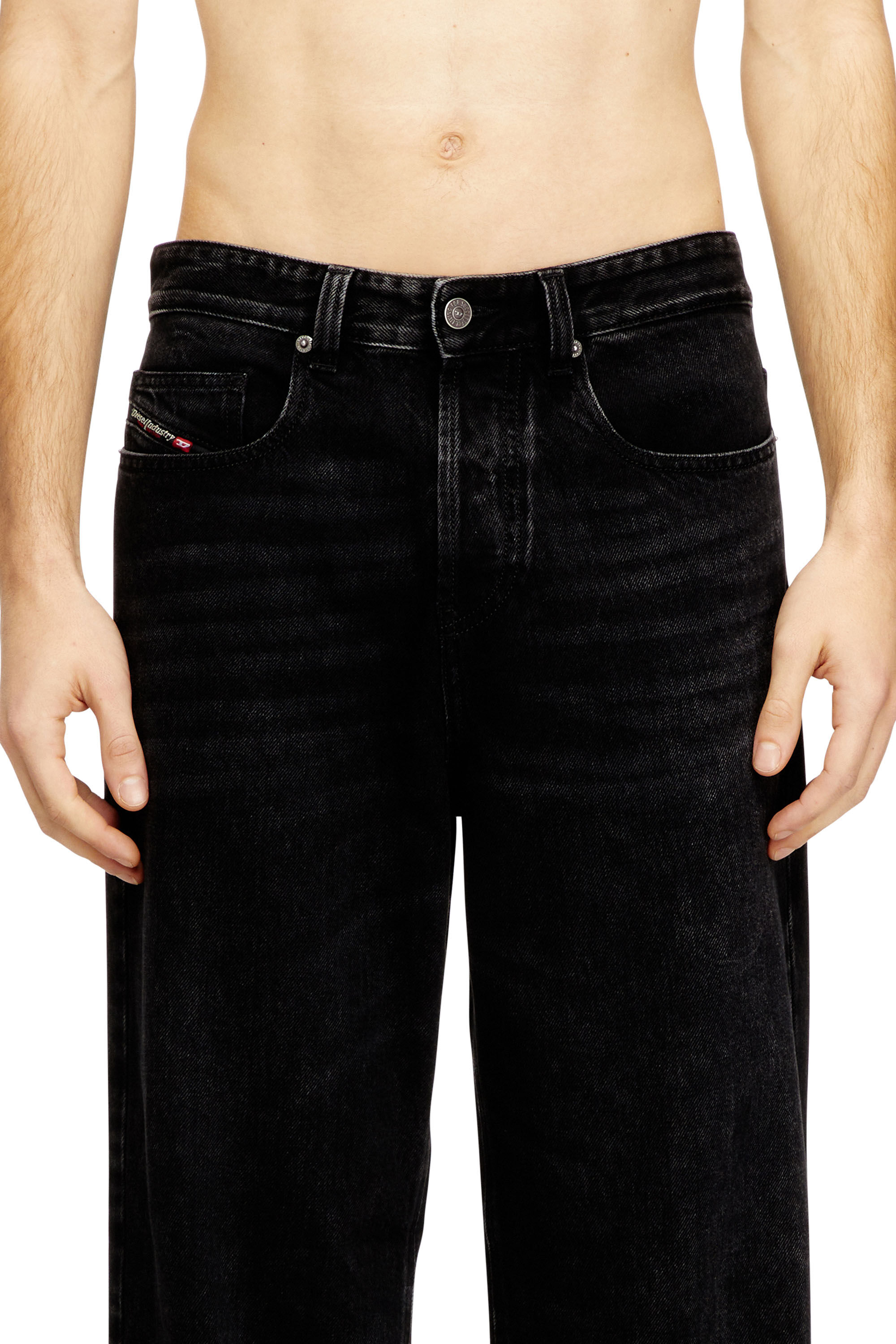 Men's Relaxed Jeans | Black/Dark grey | Diesel 2001 D-Macro