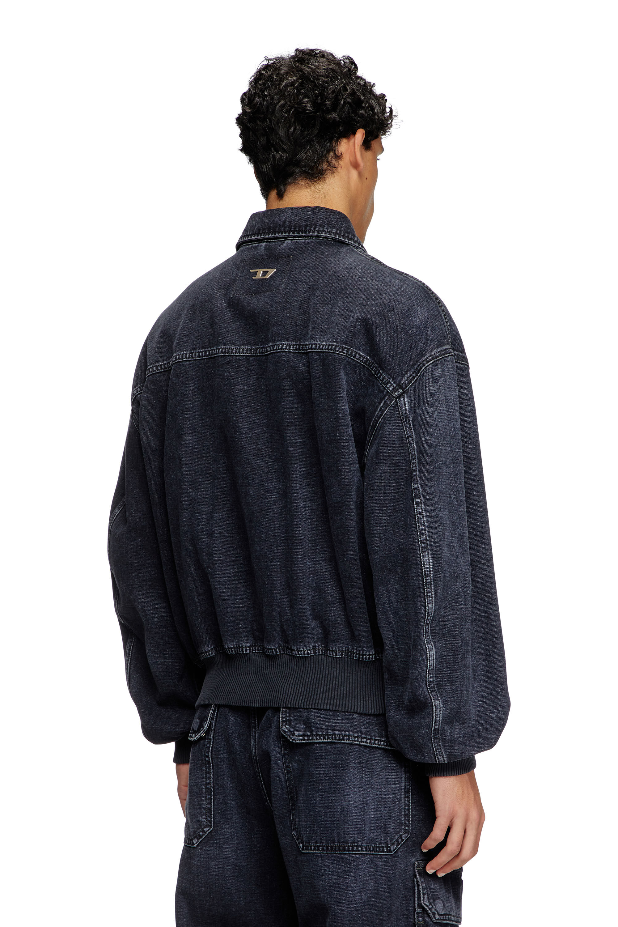 Women's Jacket in batavia-weave denim | Black | Diesel {{Country}}