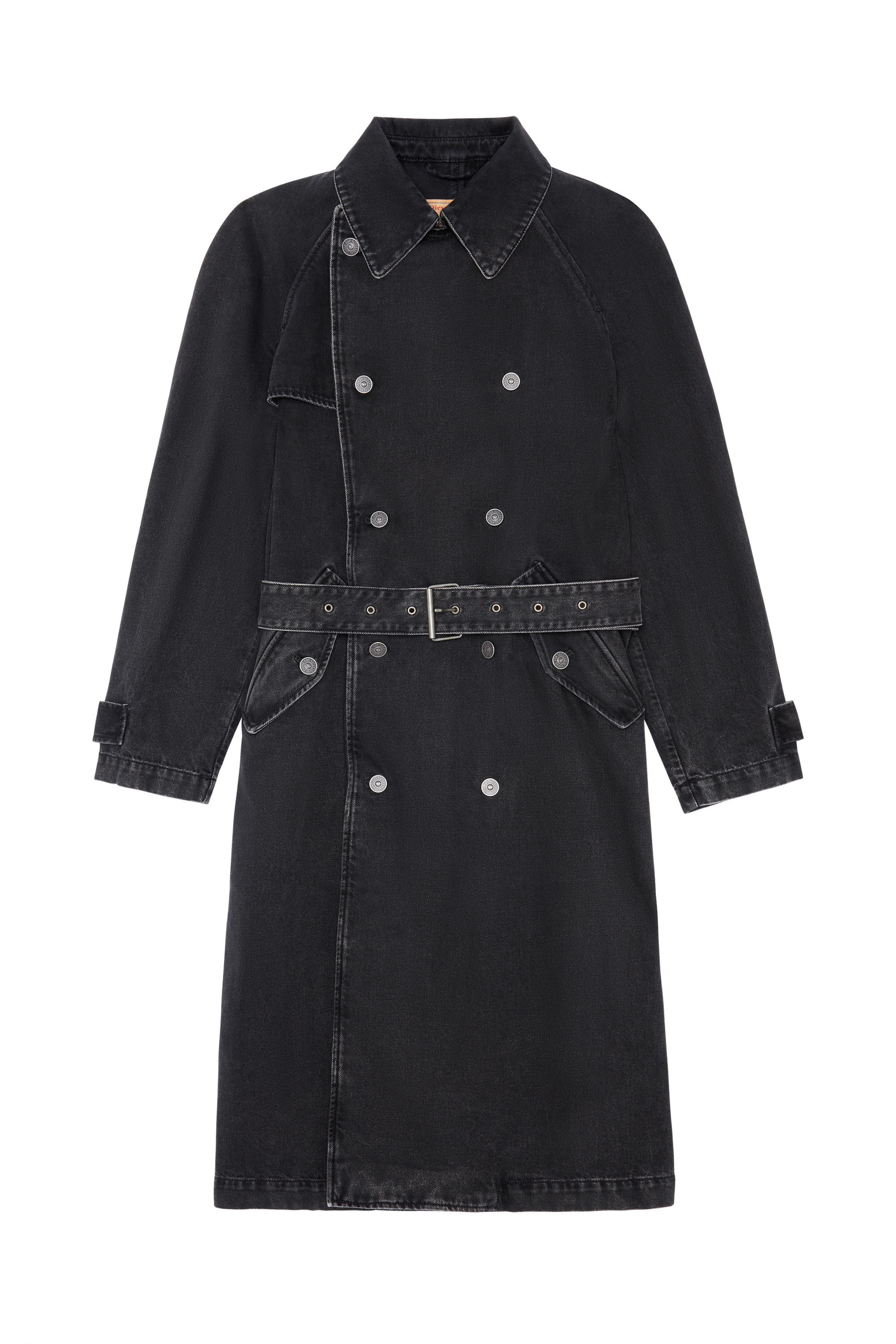 Diesel - D-DELIRIOUS DOUBLE BREASTED TRENCH COAT, Black/Dark grey - Image 2